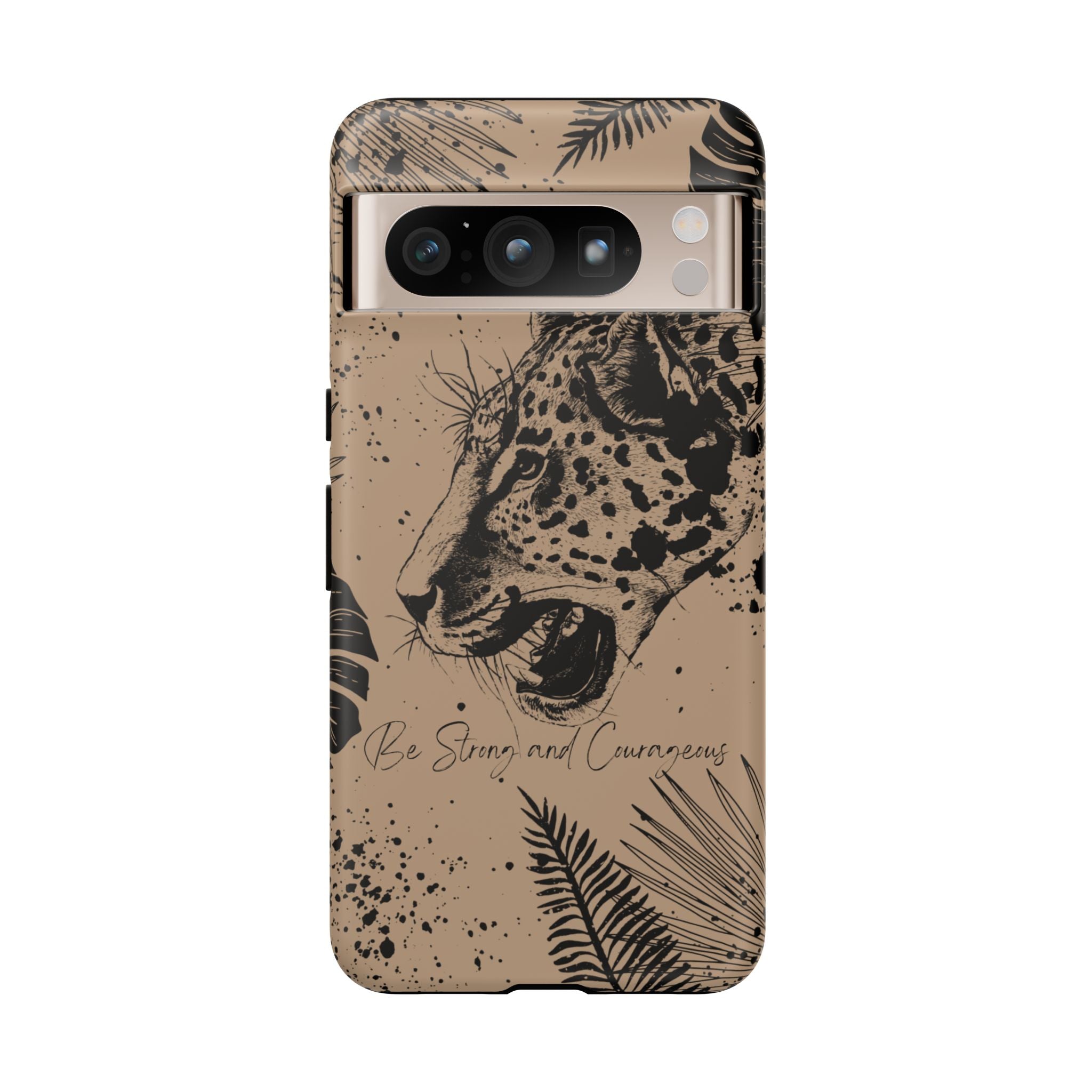 Be Strong and Courageous Tough Phone Case (Brown)