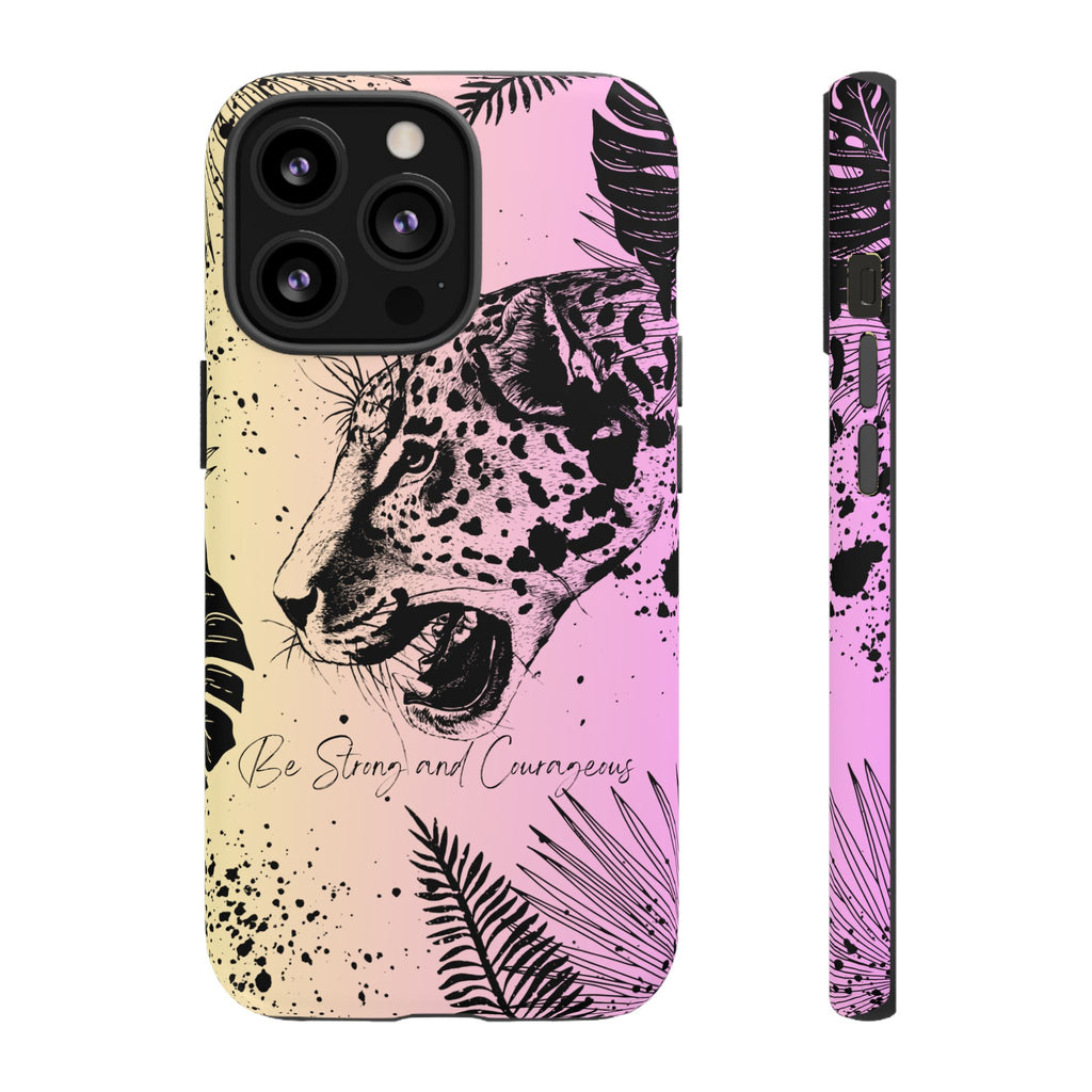 Be Strong and Courageous Tough Phone Case (Purple Hue)