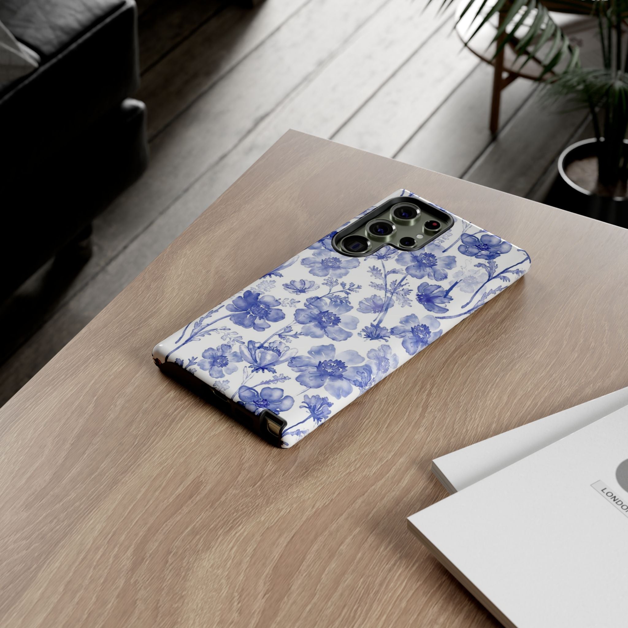 Blue Floral Tough Case