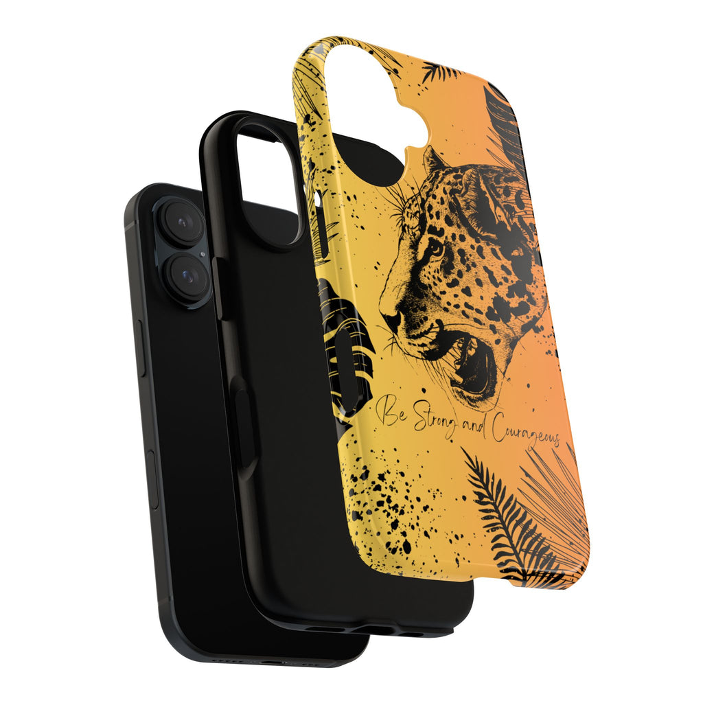 Be Strong and Courageous Tough Phone Case (Orange Hue)