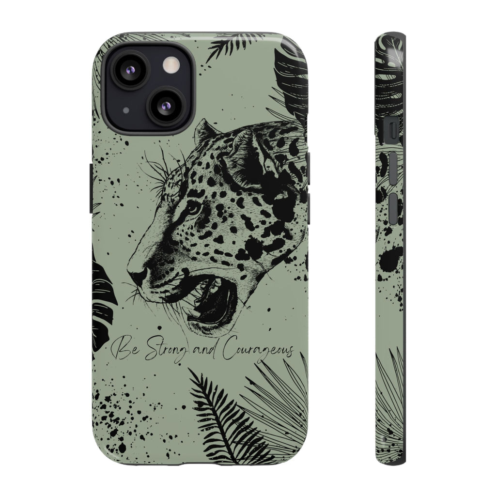 Be Strong and Courageous Tough Phone Case (Mint Green)