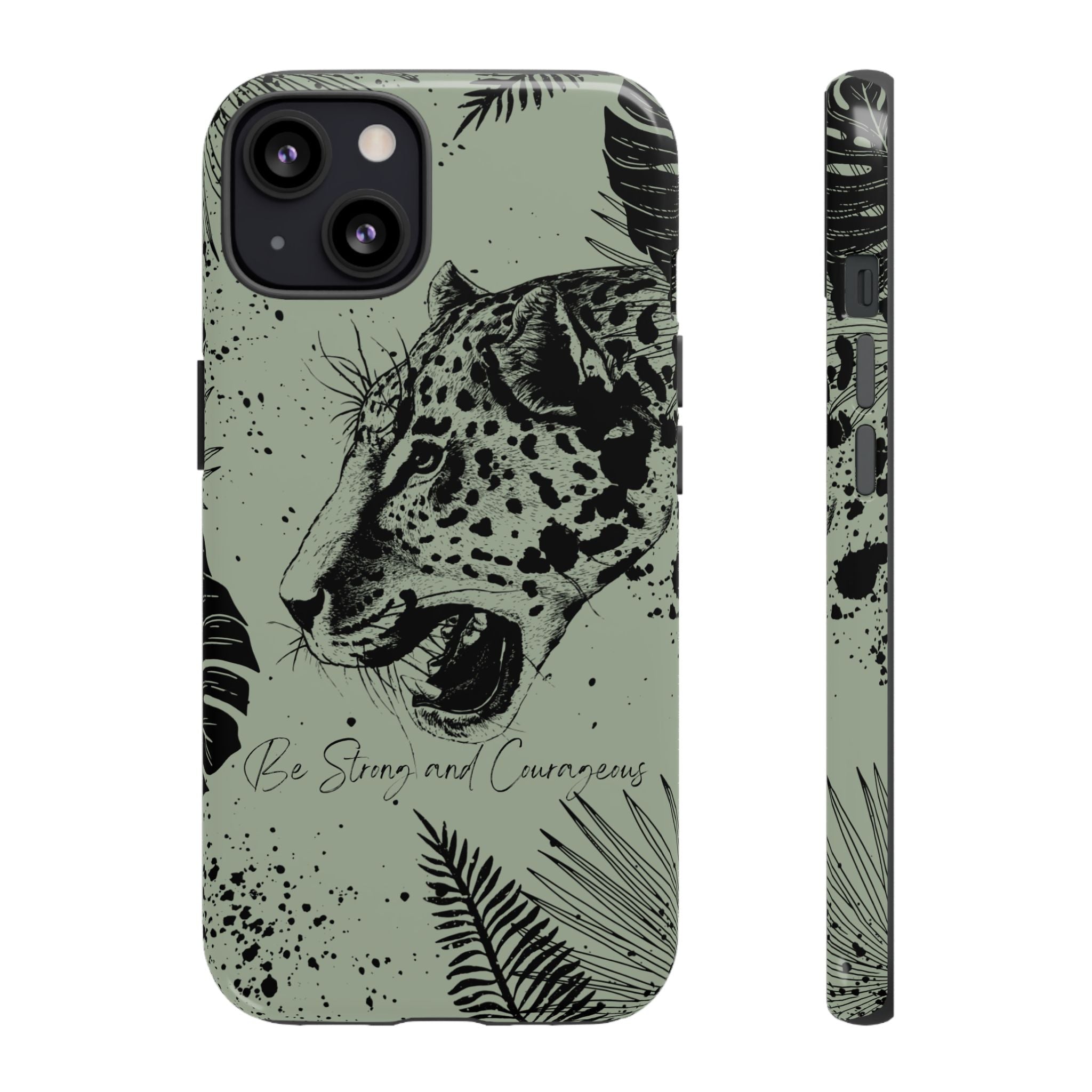 Be Strong and Courageous Tough Phone Case (Mint Green)