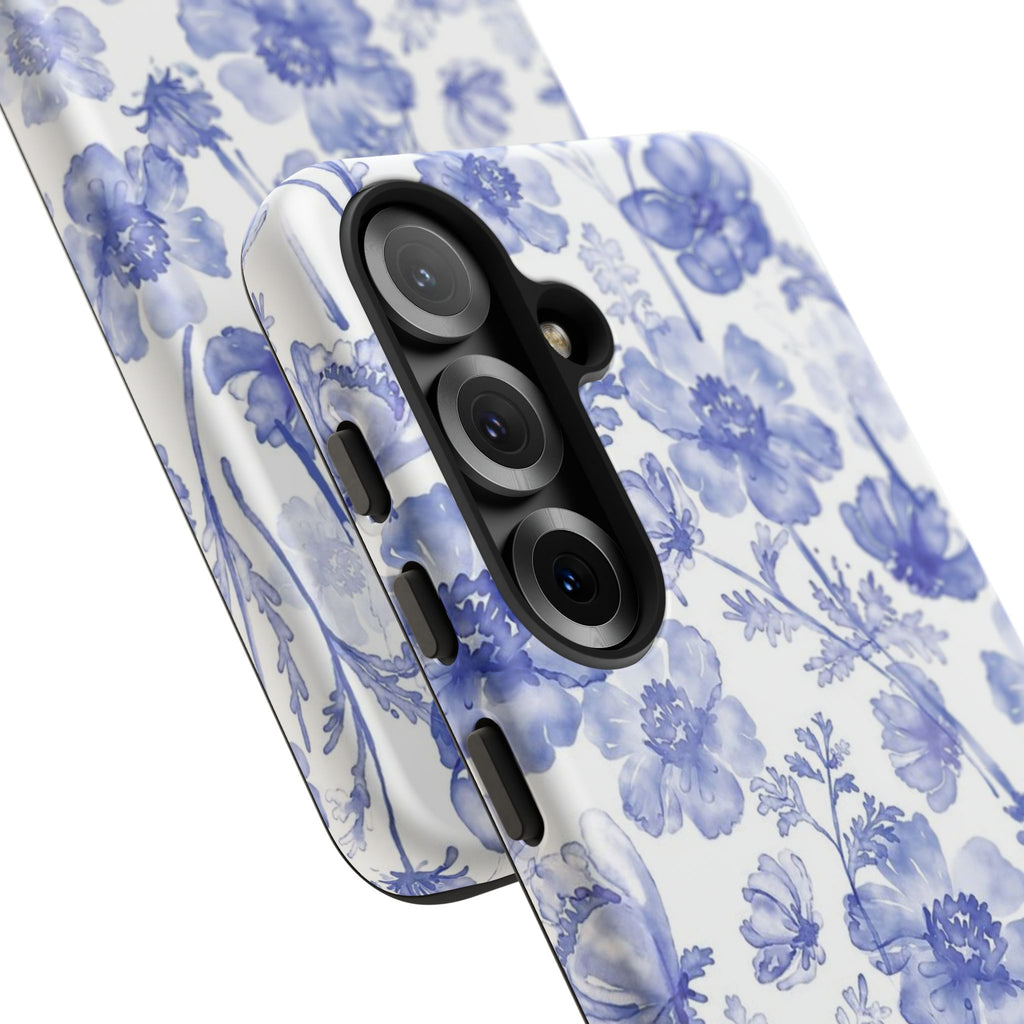Blue Floral Tough Case