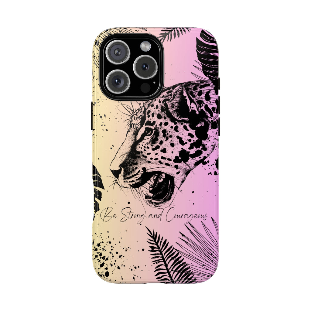 Be Strong and Courageous Tough Phone Case (Purple Hue)