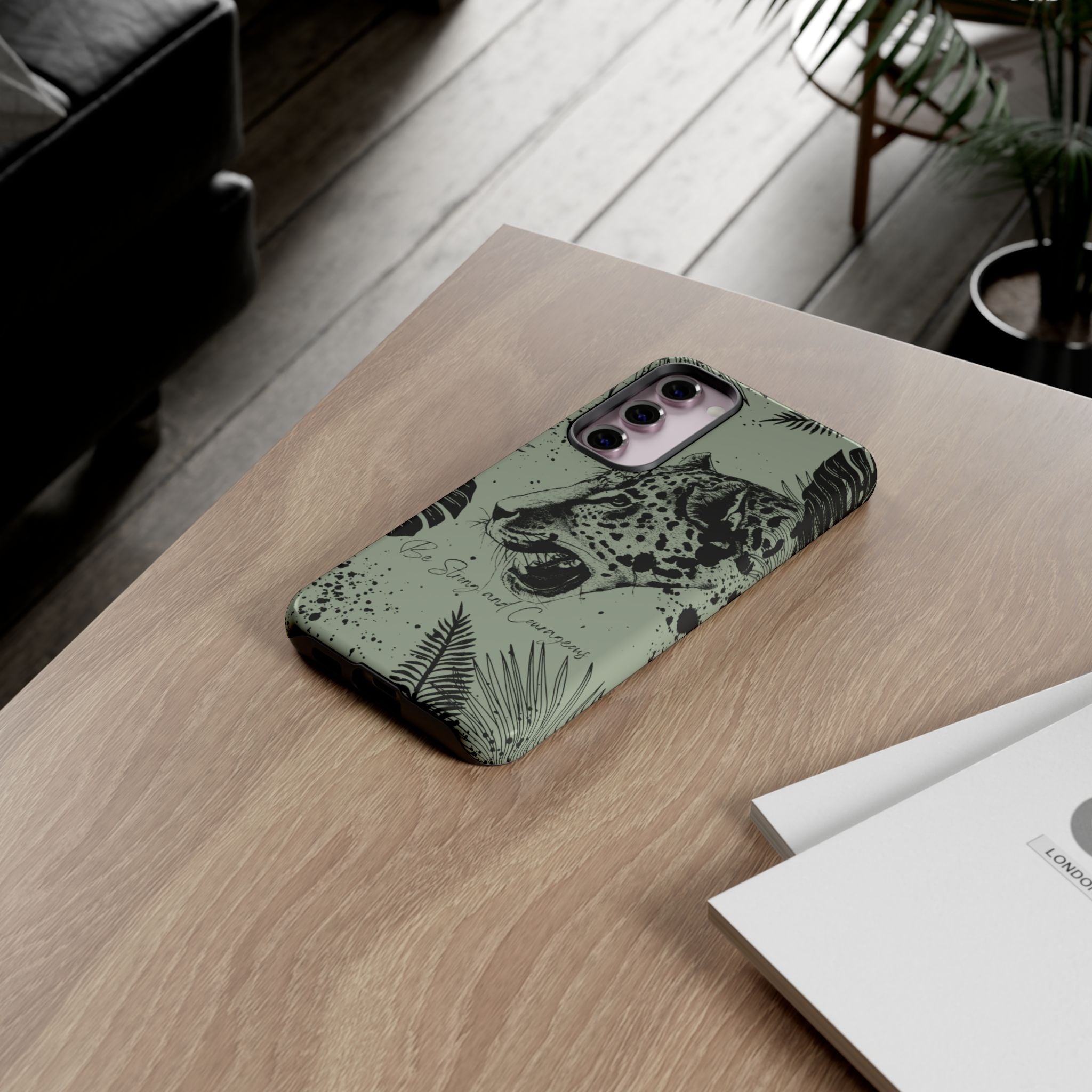 Be Strong and Courageous Tough Phone Case (Mint Green)