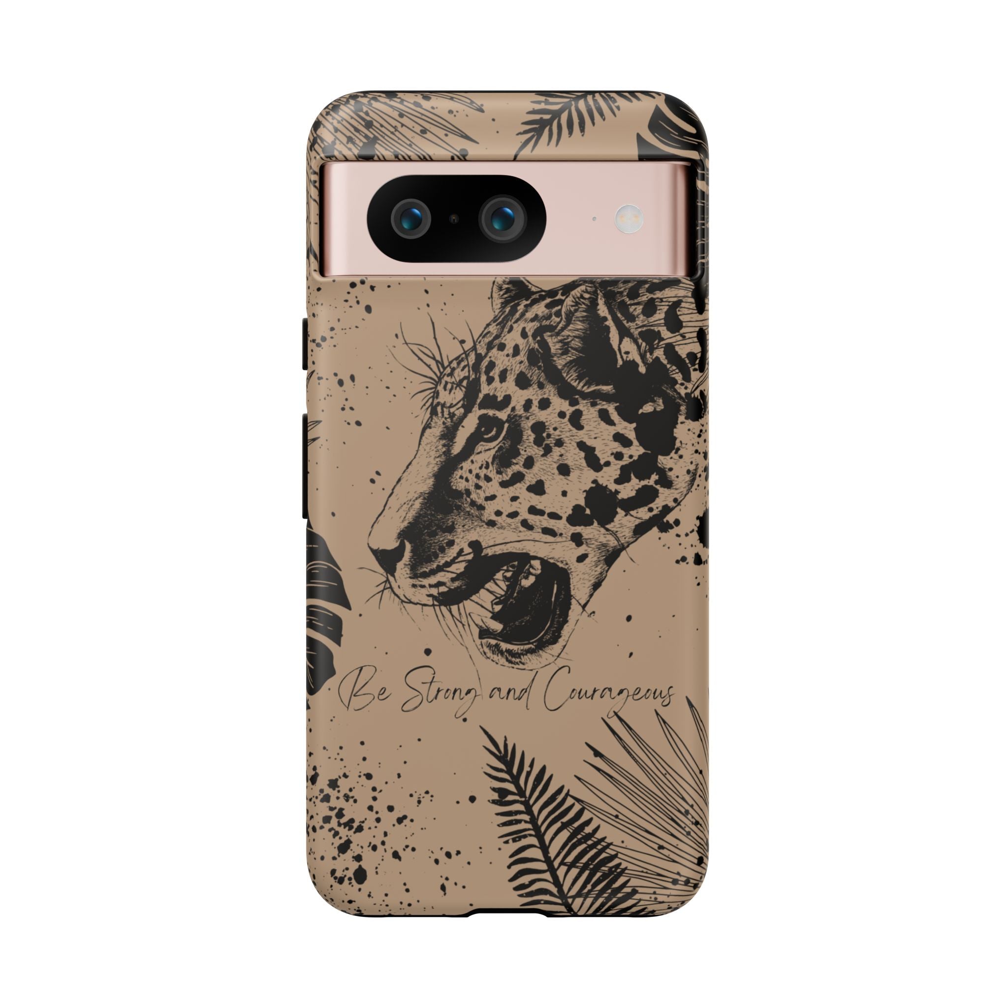 Be Strong and Courageous Tough Phone Case (Brown)