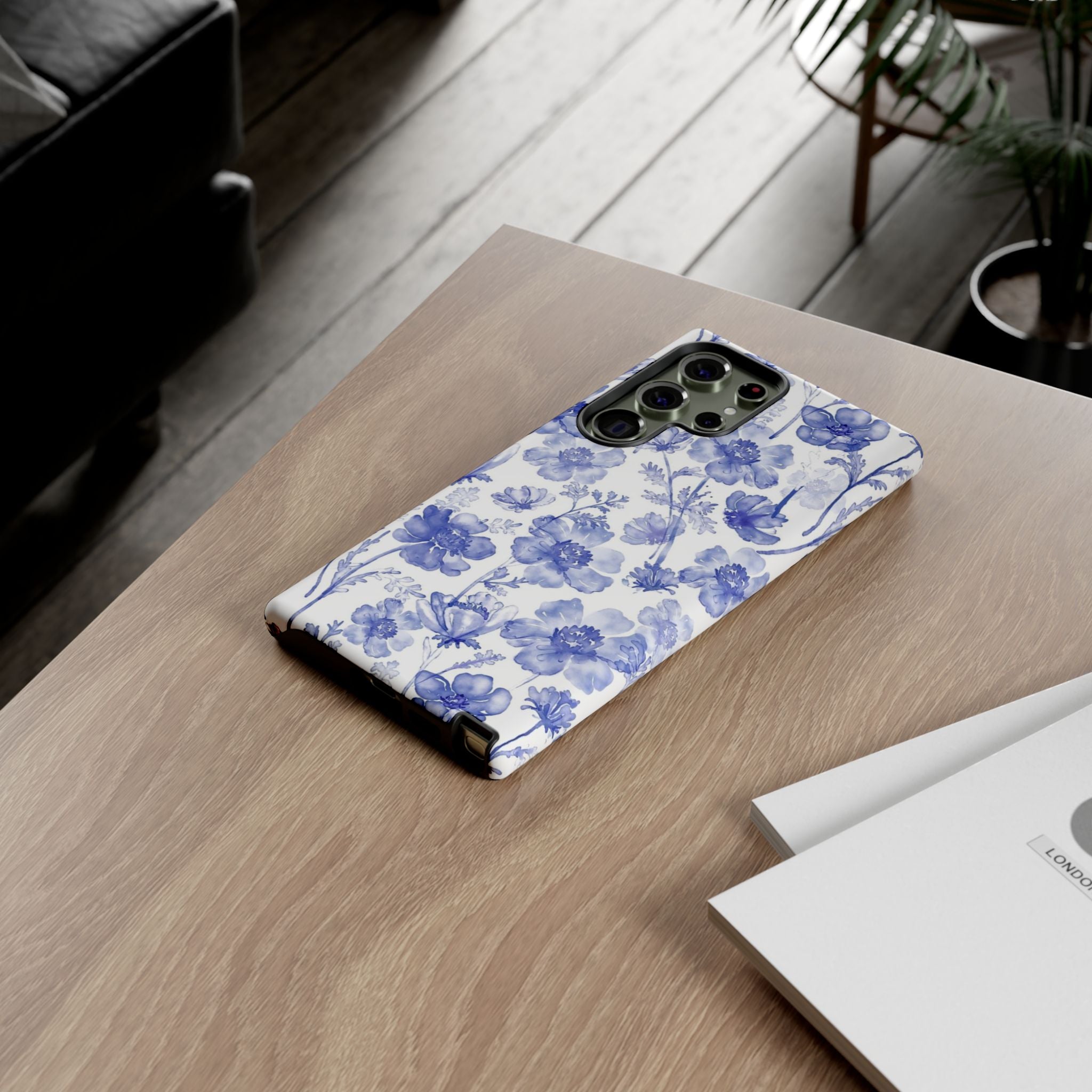 Blue Floral Tough Case