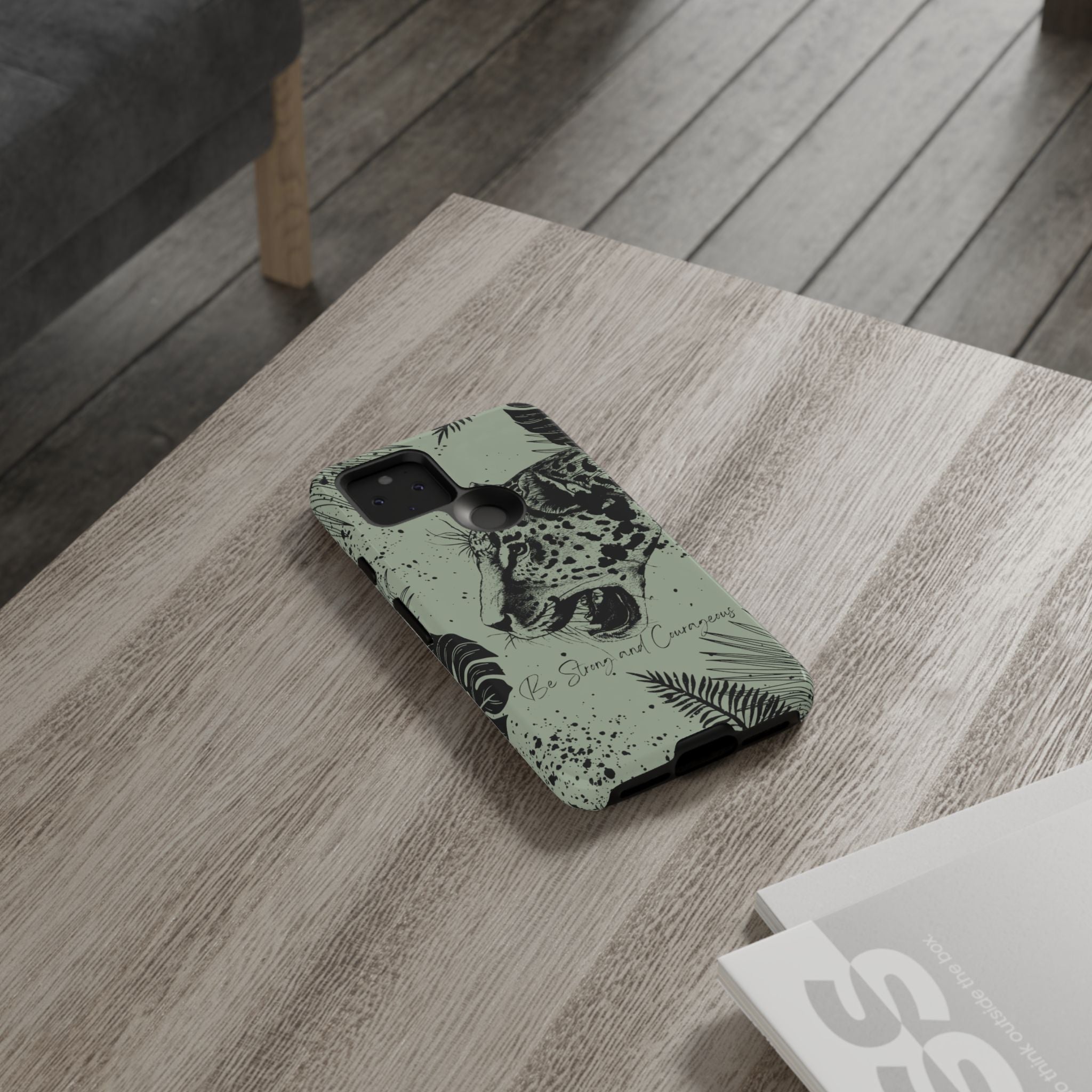 Be Strong and Courageous Tough Phone Case (Mint Green)