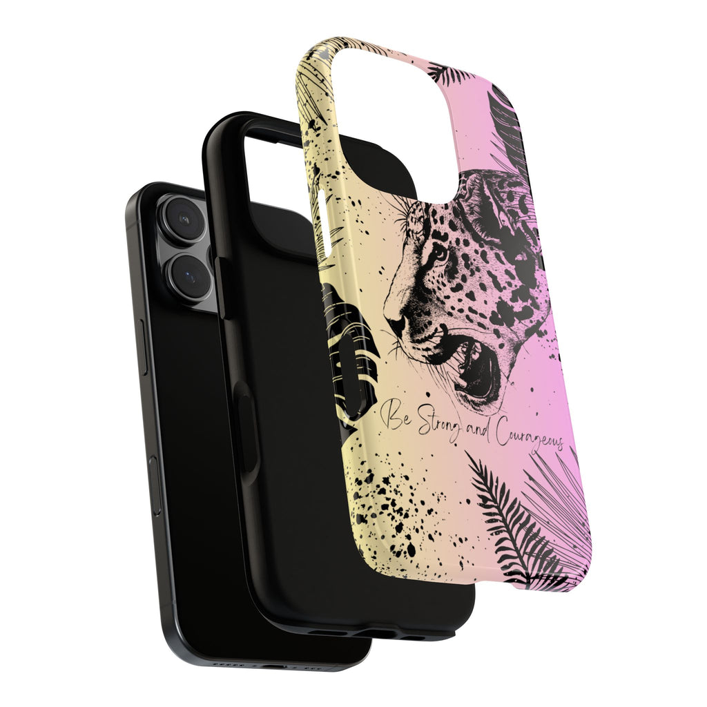 Be Strong and Courageous Tough Phone Case (Purple Hue)