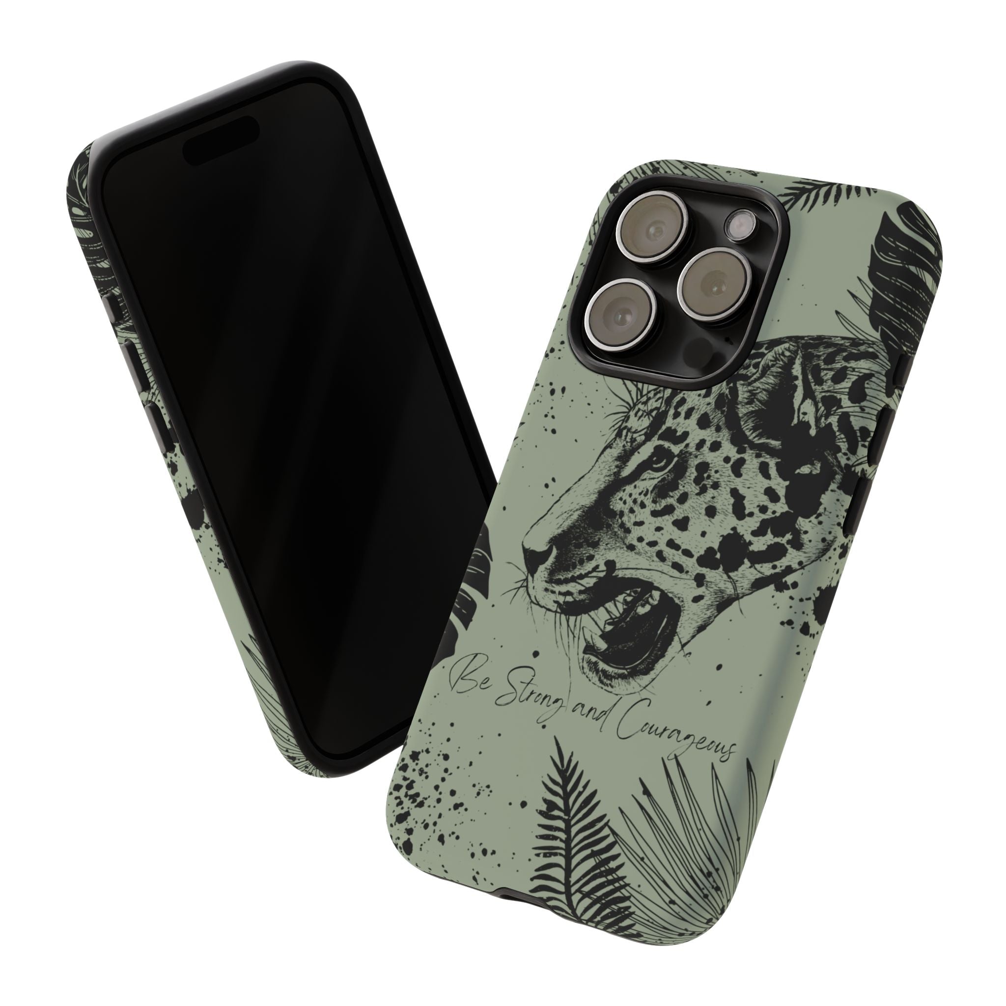 Be Strong and Courageous Tough Phone Case (Mint Green)