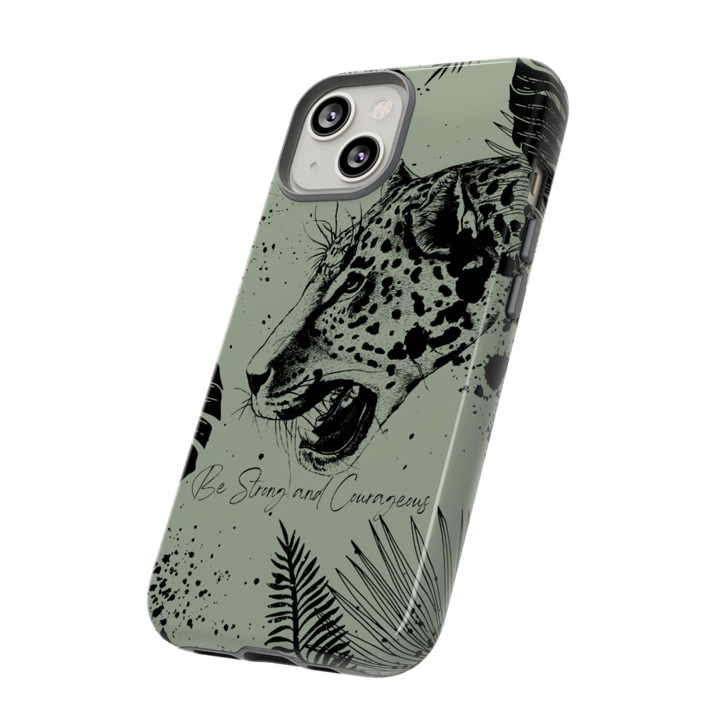 Be Strong and Courageous Tough Phone Case (Mint Green)