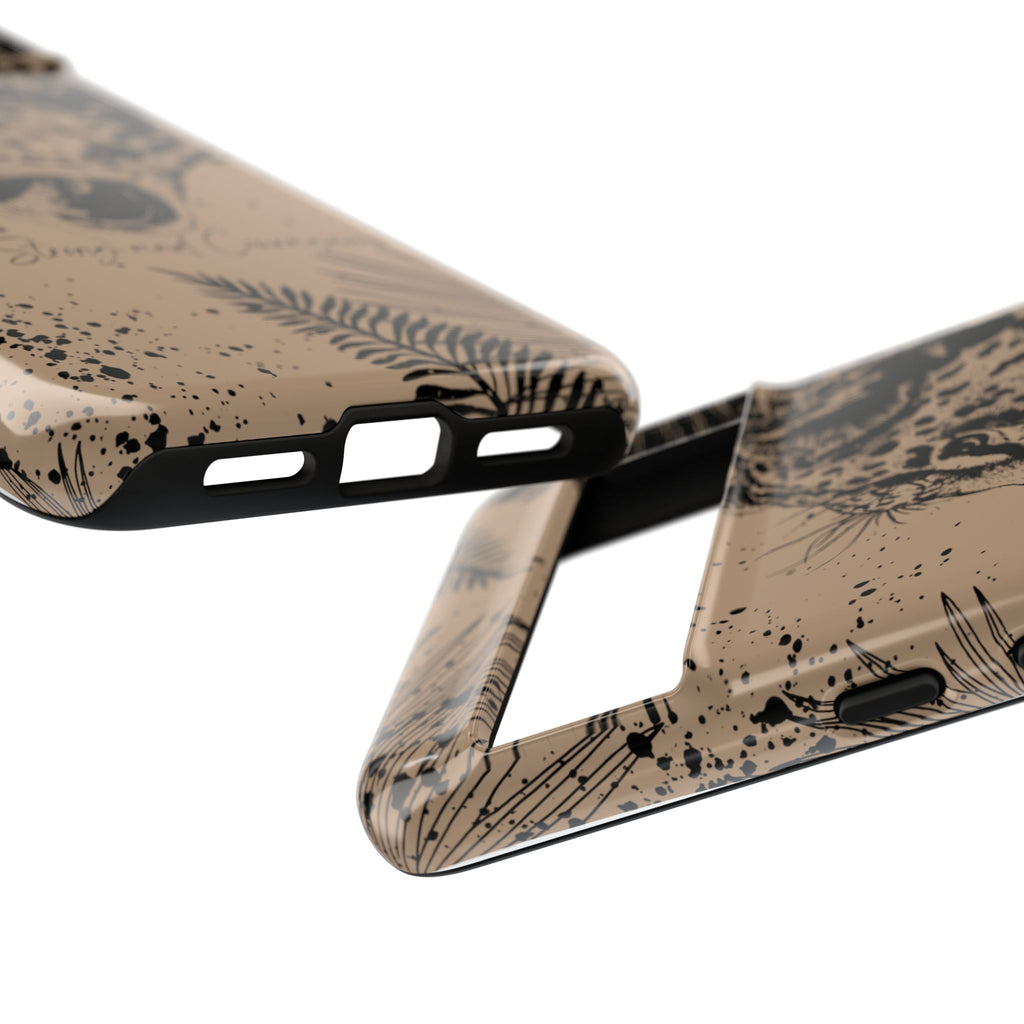 Be Strong and Courageous Tough Phone Case (Brown)