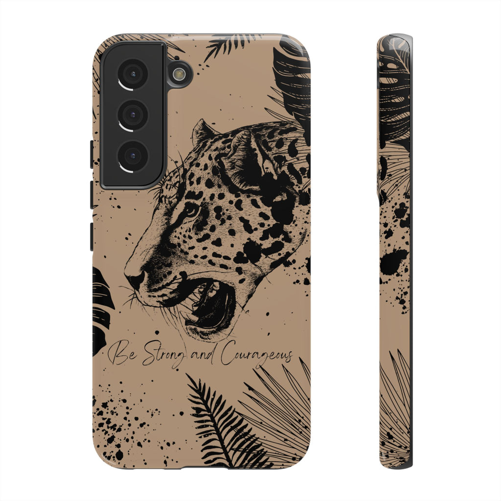 Be Strong and Courageous Tough Phone Case (Brown)