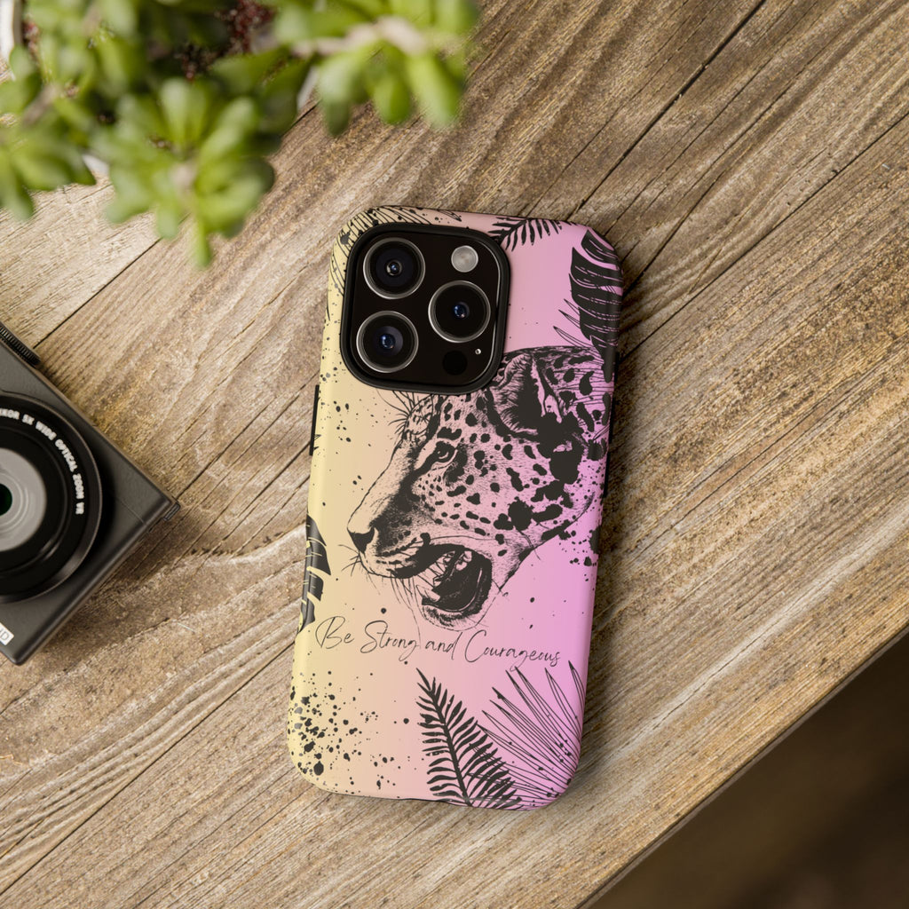 Be Strong and Courageous Tough Phone Case (Purple Hue)