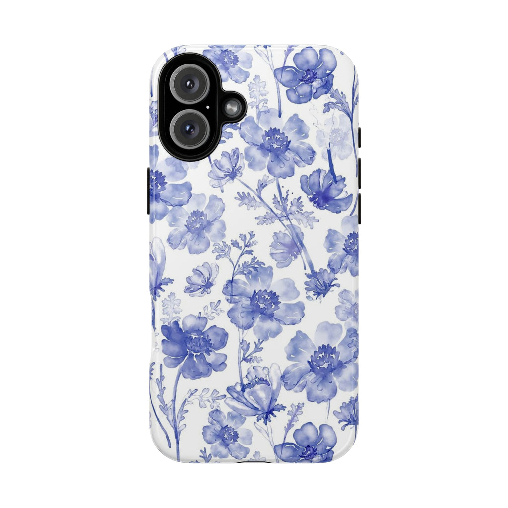 Blue Floral Tough Case