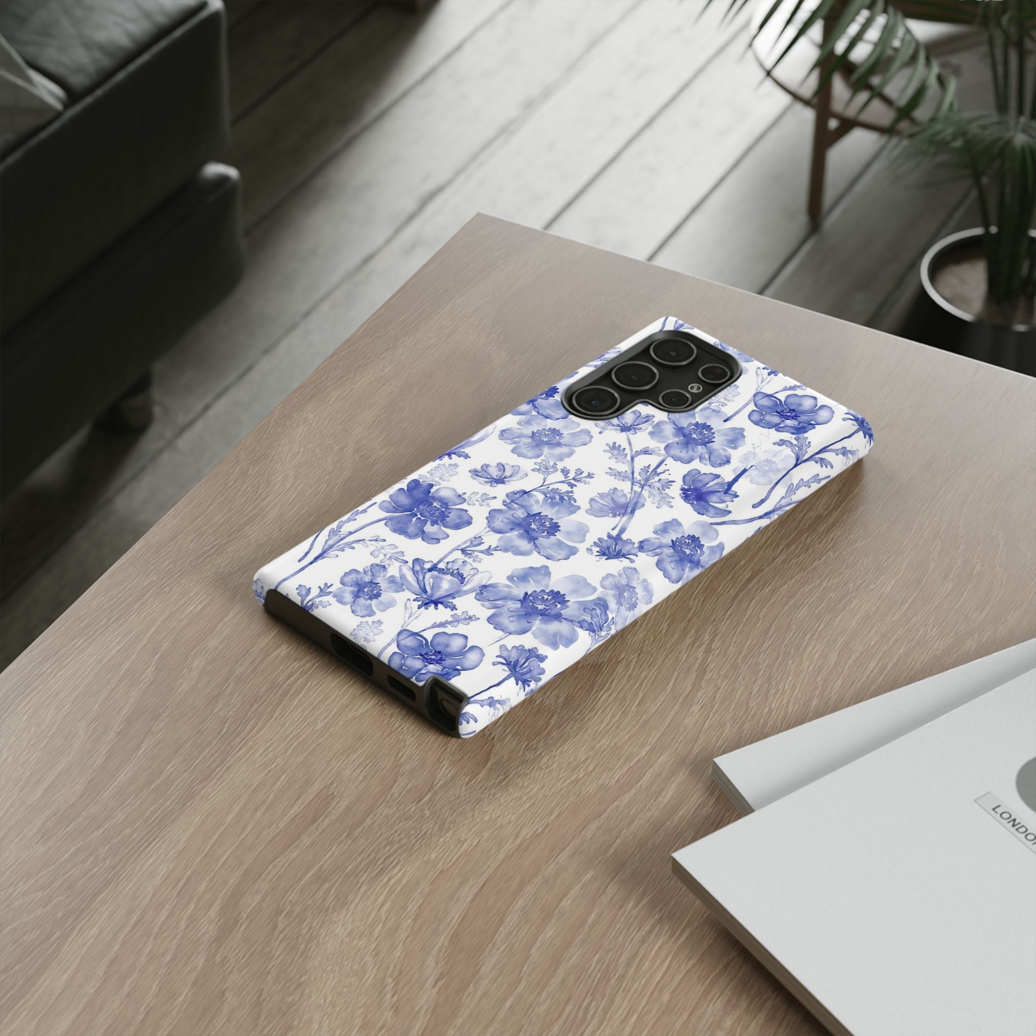 Blue Floral Tough Case