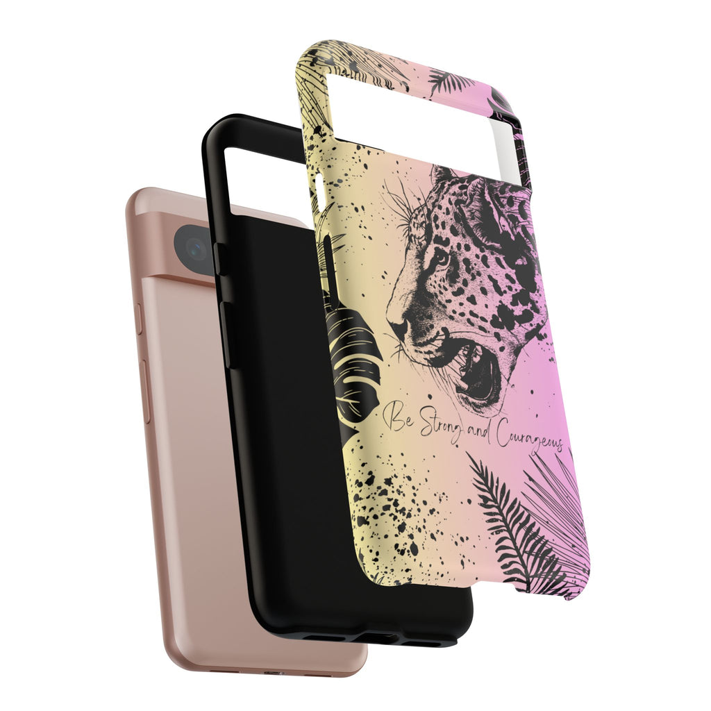 Be Strong and Courageous Tough Phone Case (Purple Hue)