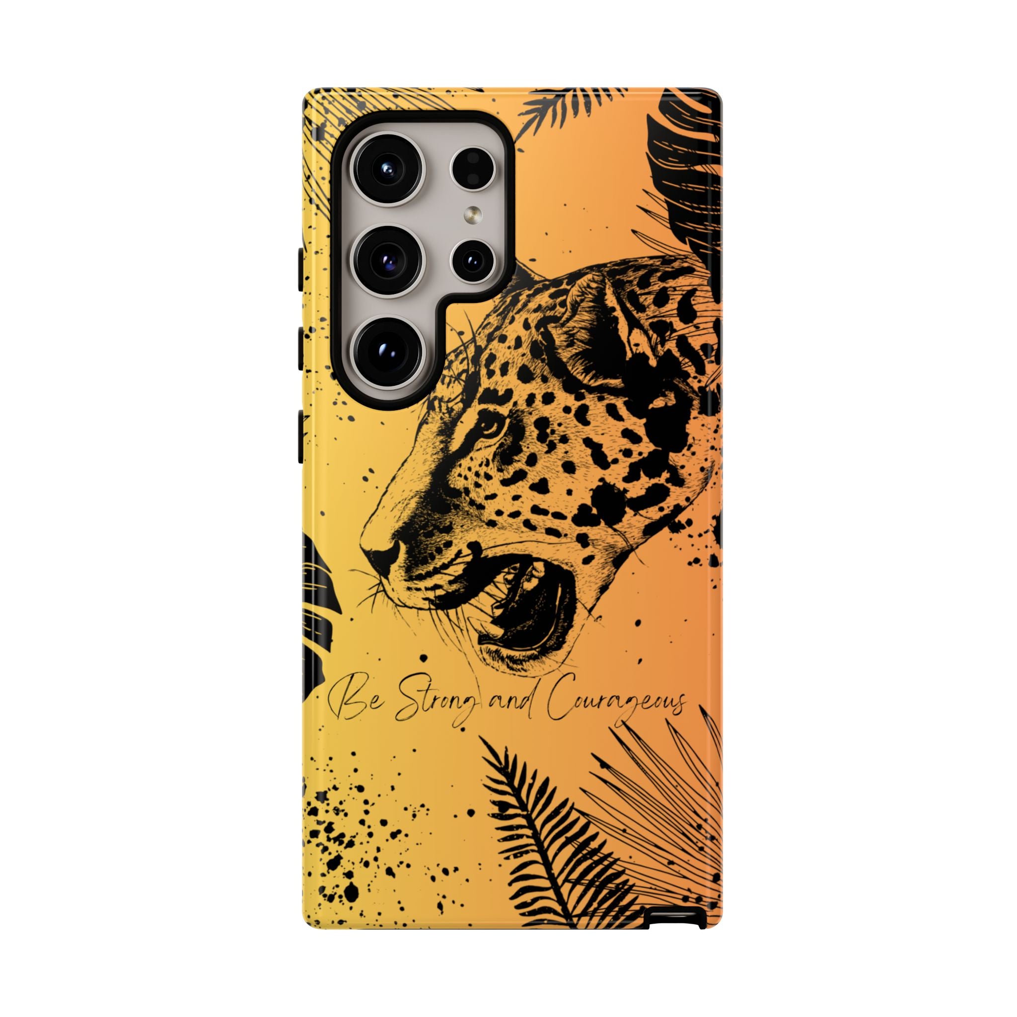Be Strong and Courageous Tough Phone Case (Orange Hue)