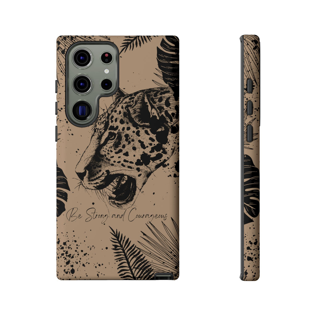 Be Strong and Courageous Tough Phone Case (Brown)
