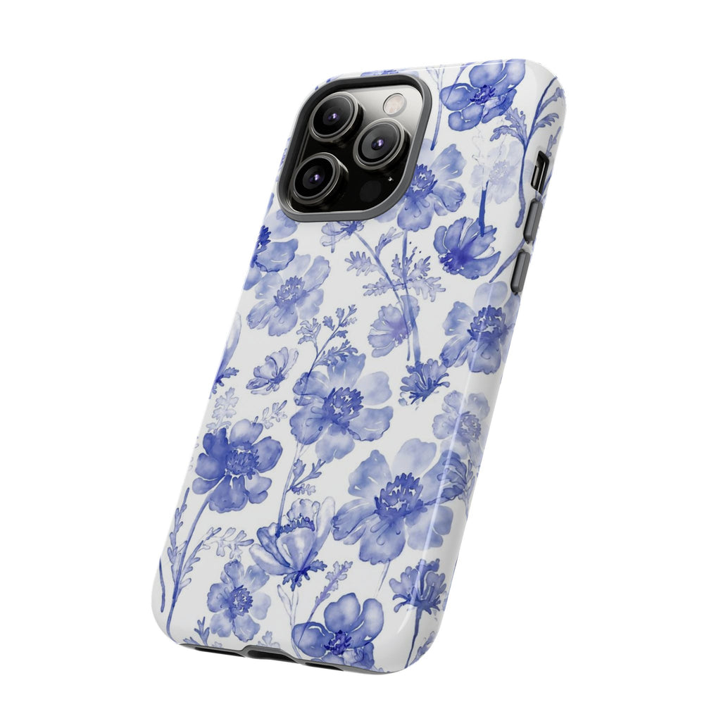 Blue Floral Tough Case