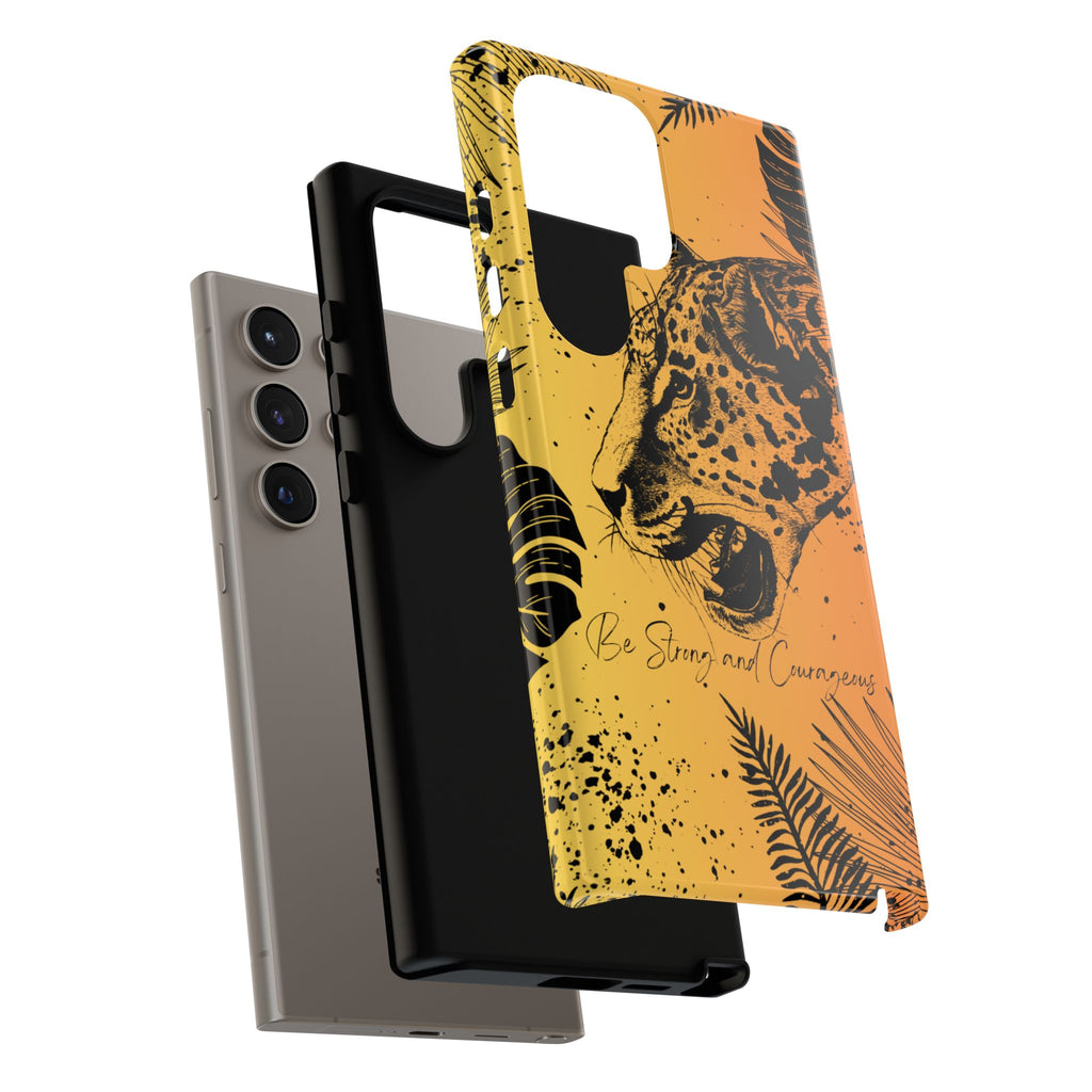Be Strong and Courageous Tough Phone Case (Orange Hue)