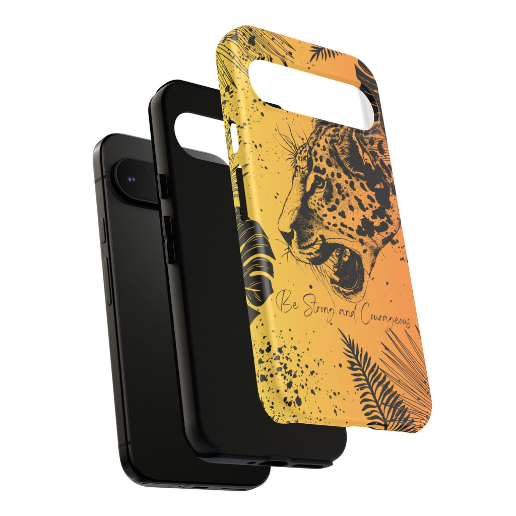 Be Strong and Courageous Tough Phone Case (Orange Hue)