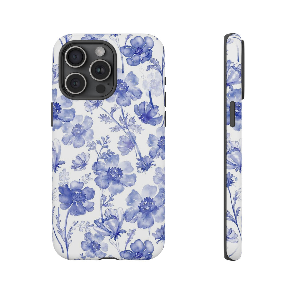 Blue Floral Tough Case