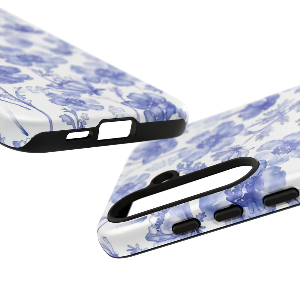Blue Floral Tough Case