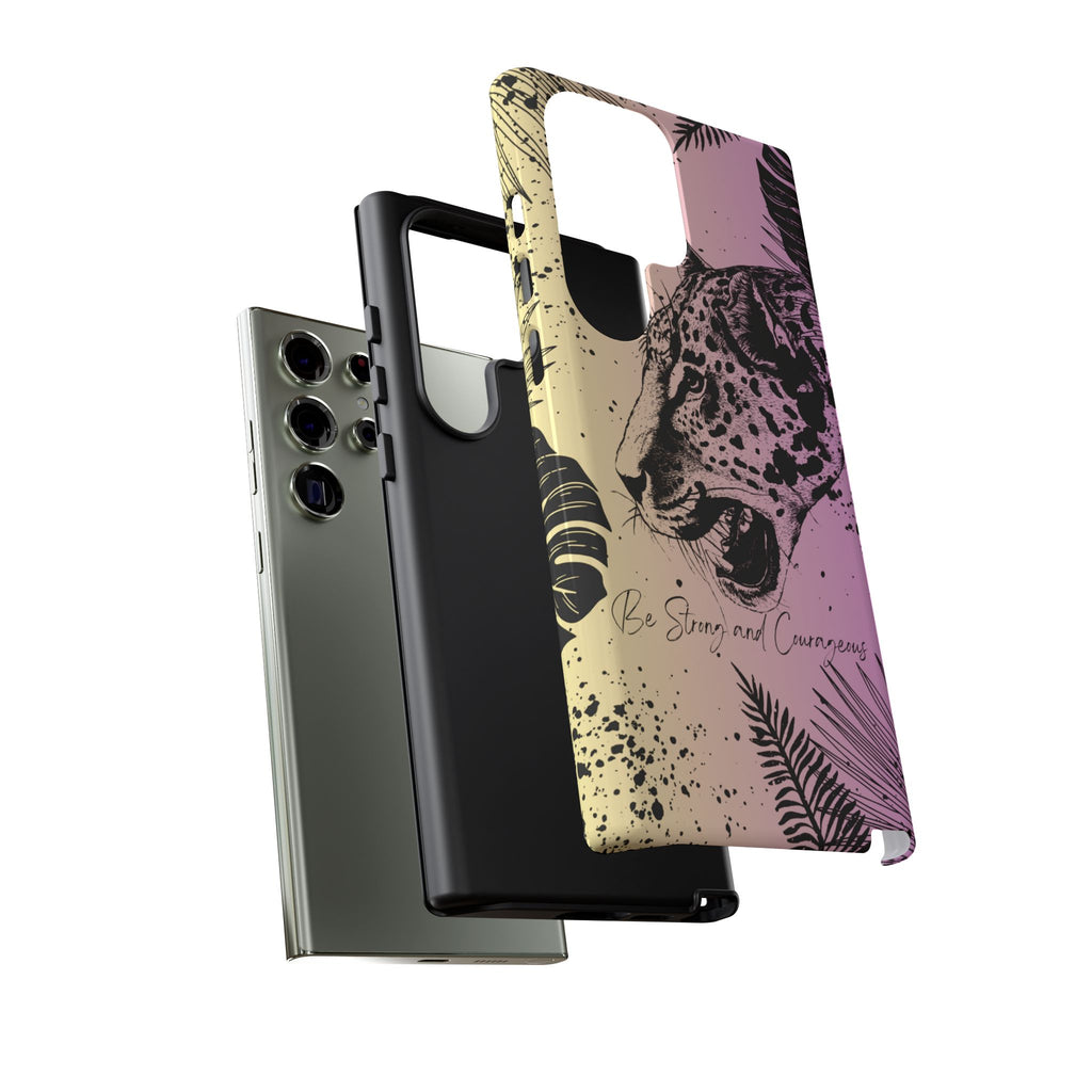 Be Strong and Courageous Tough Phone Case (Purple Hue)