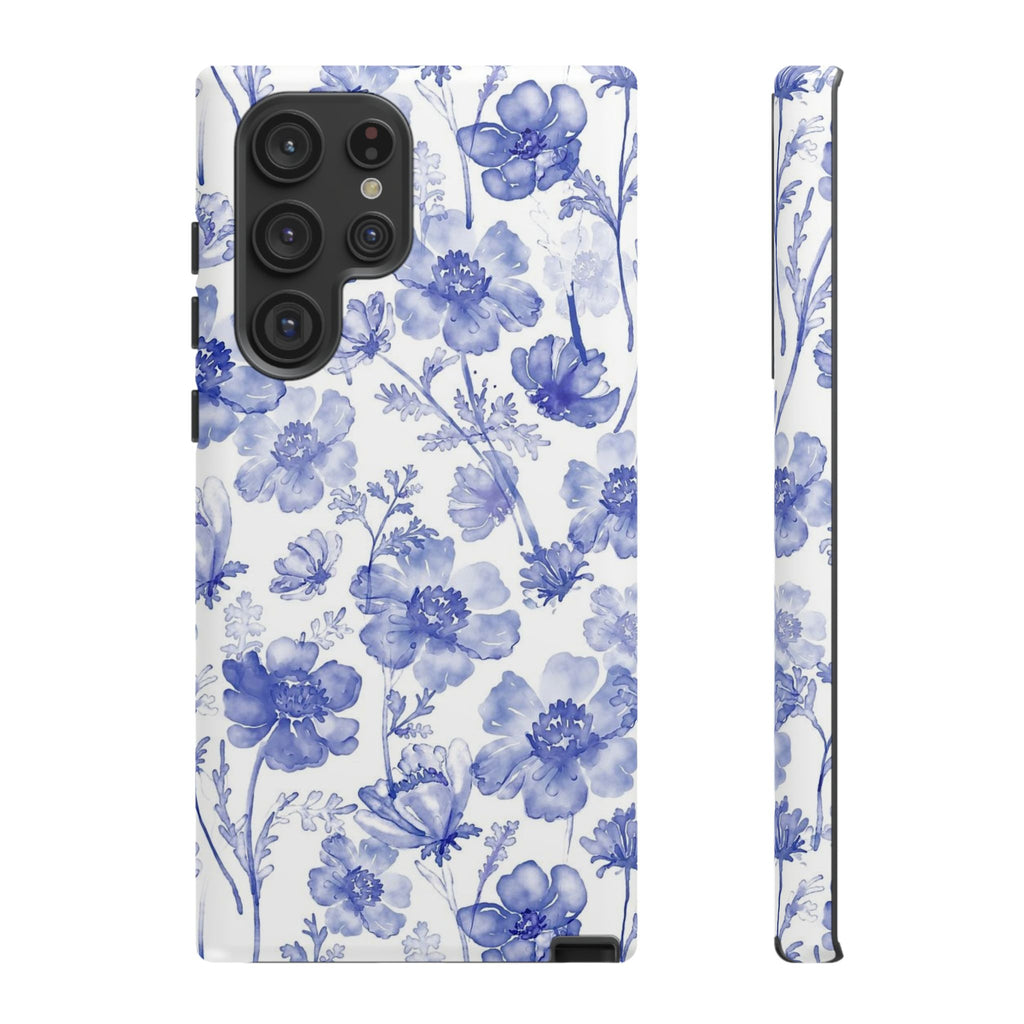 Blue Floral Tough Case