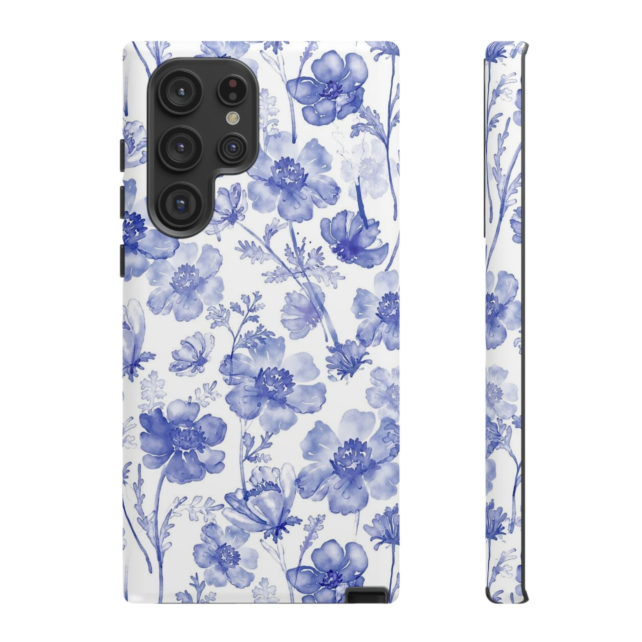 Blue Floral Tough Case