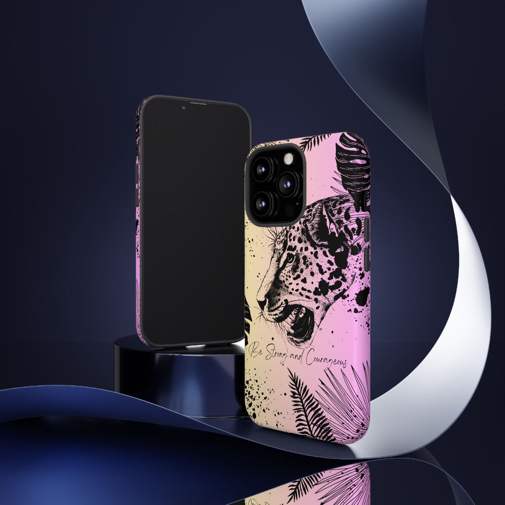Be Strong and Courageous Tough Phone Case (Purple Hue)