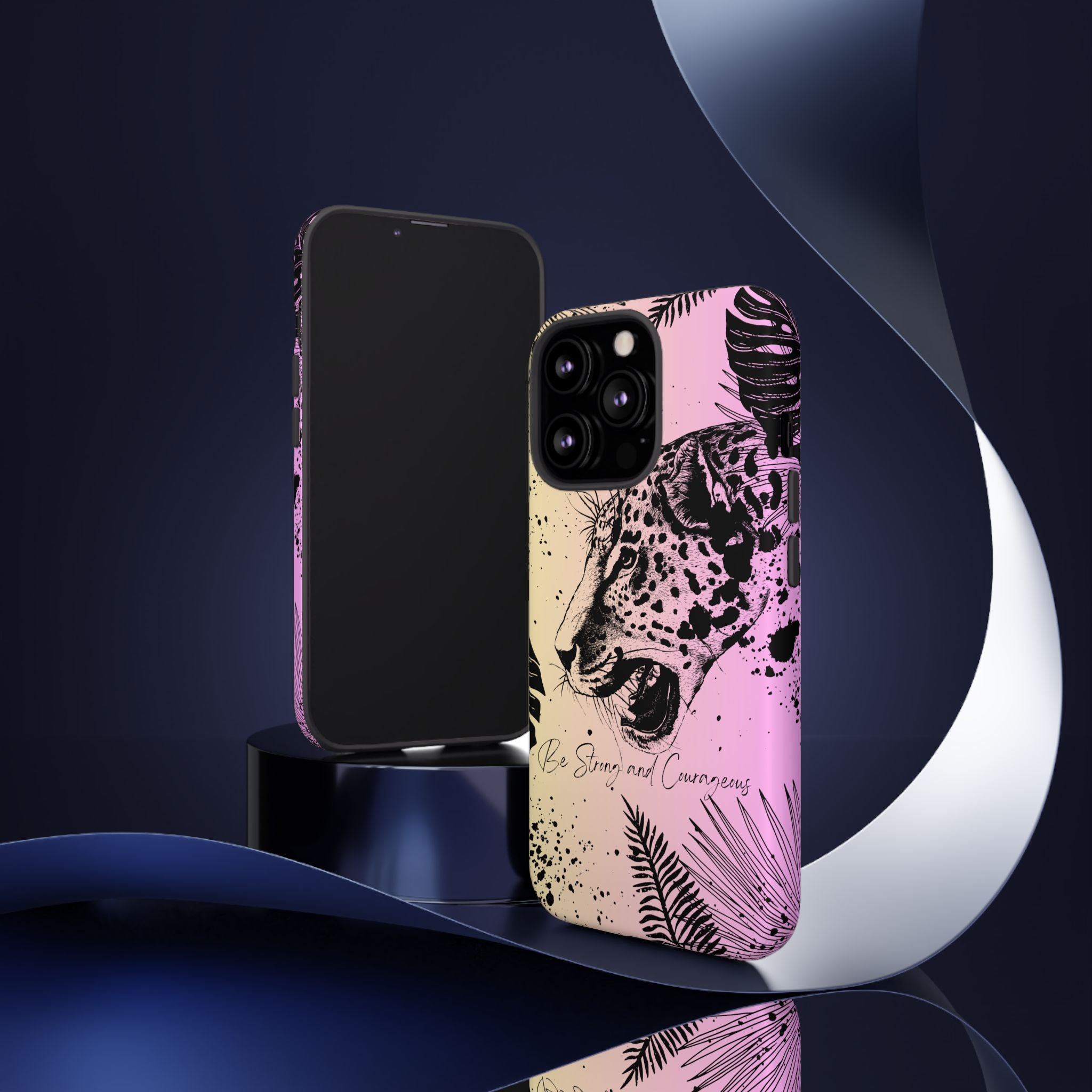 Be Strong and Courageous Tough Phone Case (Purple Hue)