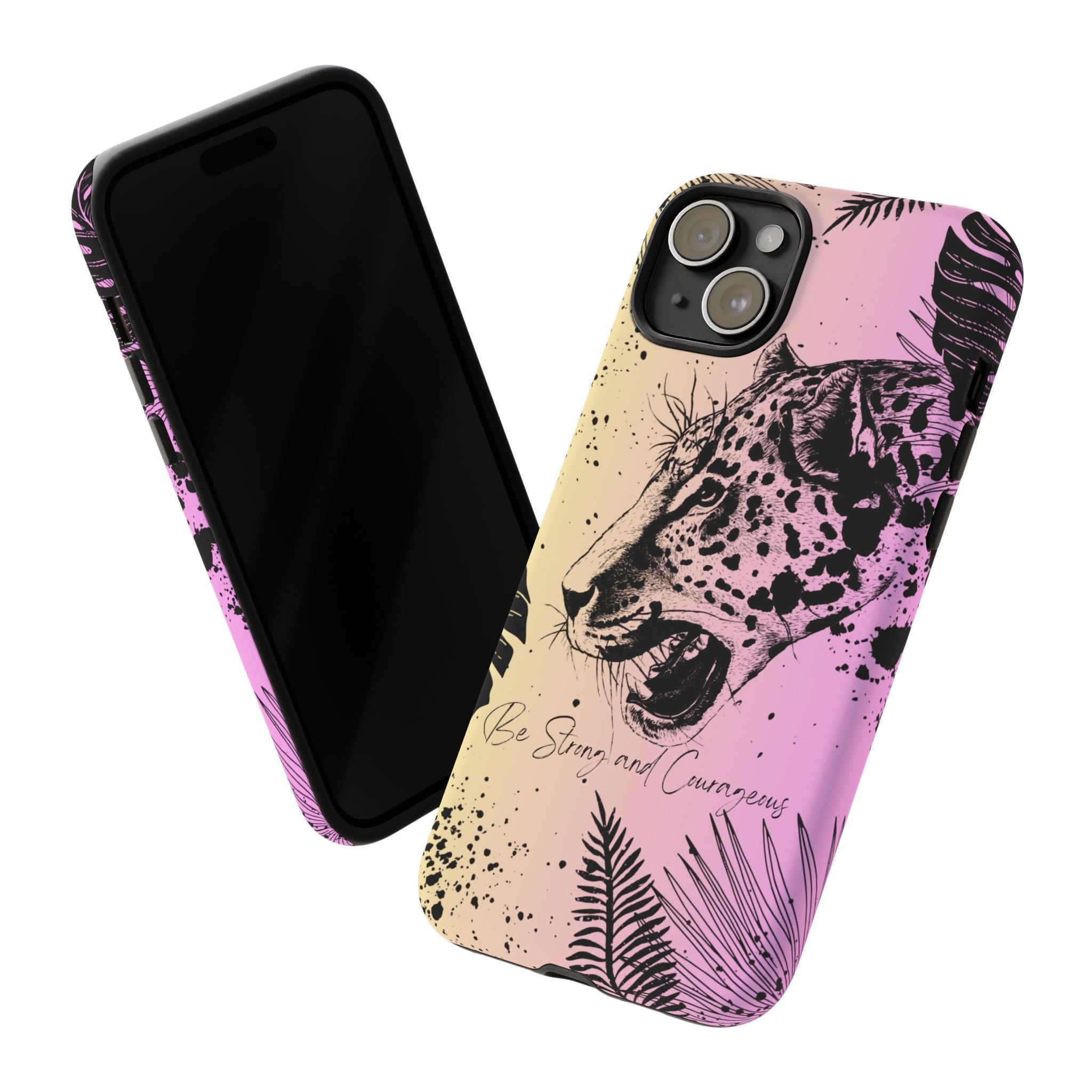 Be Strong and Courageous Tough Phone Case (Purple Hue)