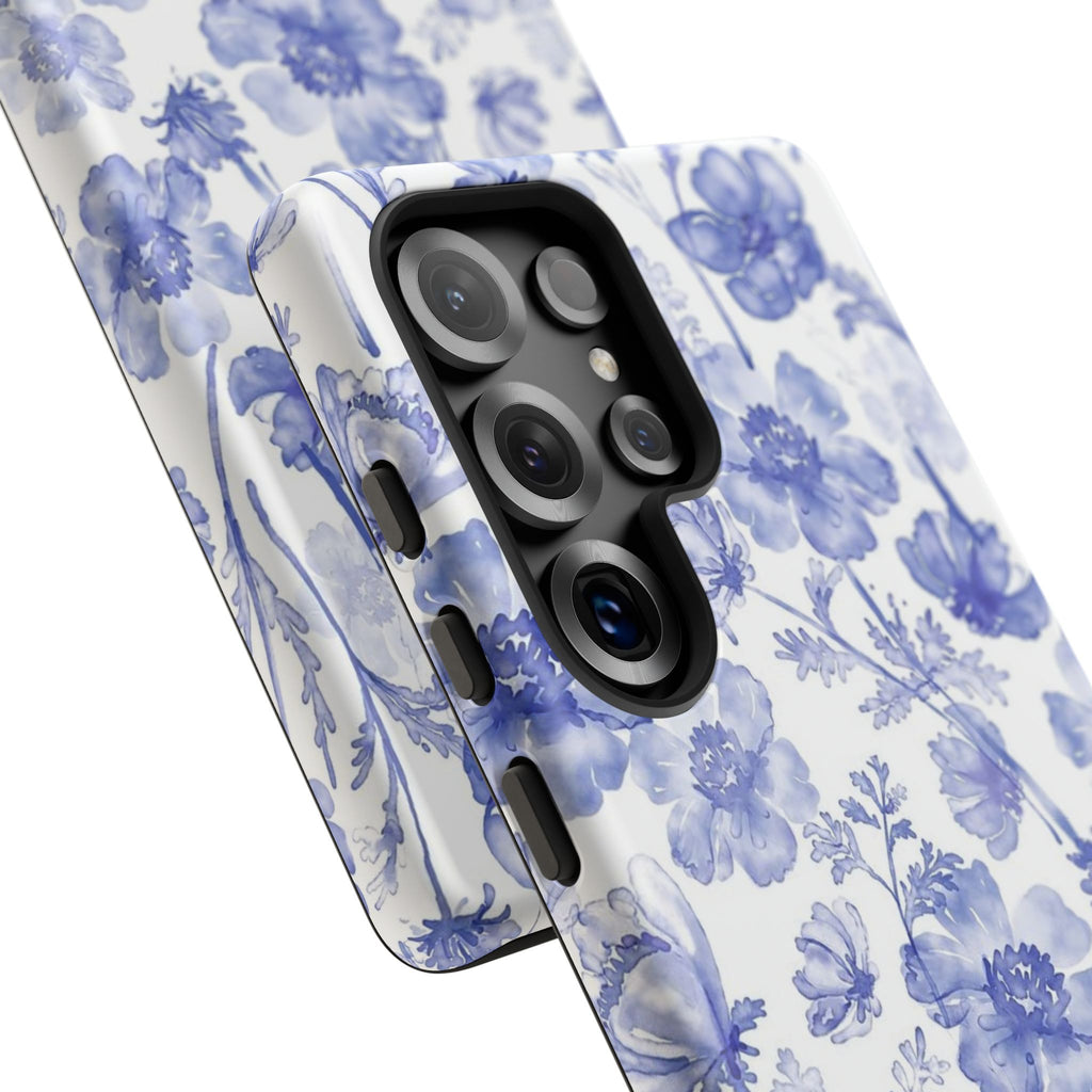 Blue Floral Tough Case