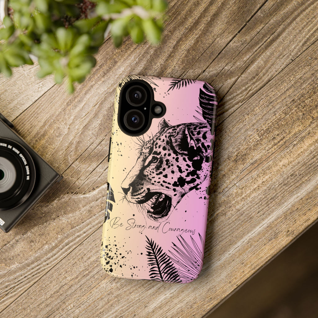 Be Strong and Courageous Tough Phone Case (Purple Hue)