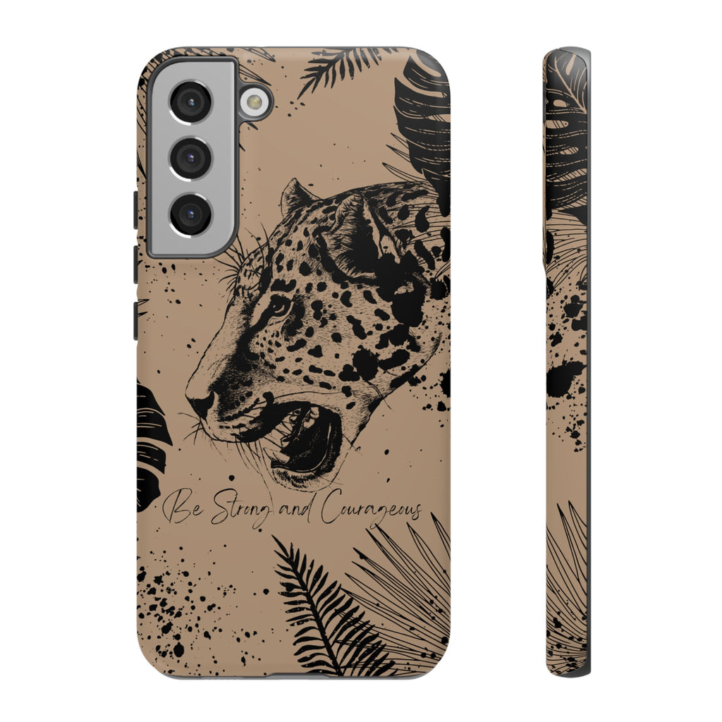 Be Strong and Courageous Tough Phone Case (Brown)