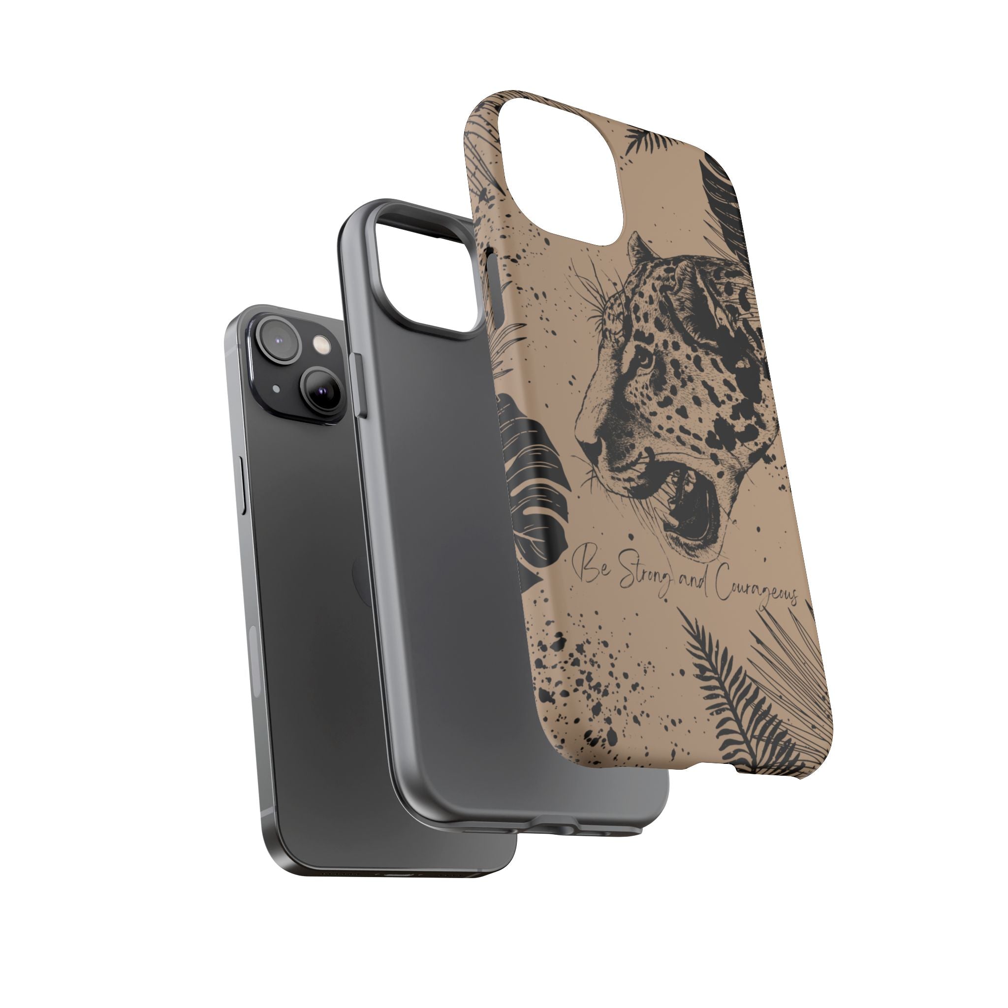 Be Strong and Courageous Tough Phone Case (Brown)