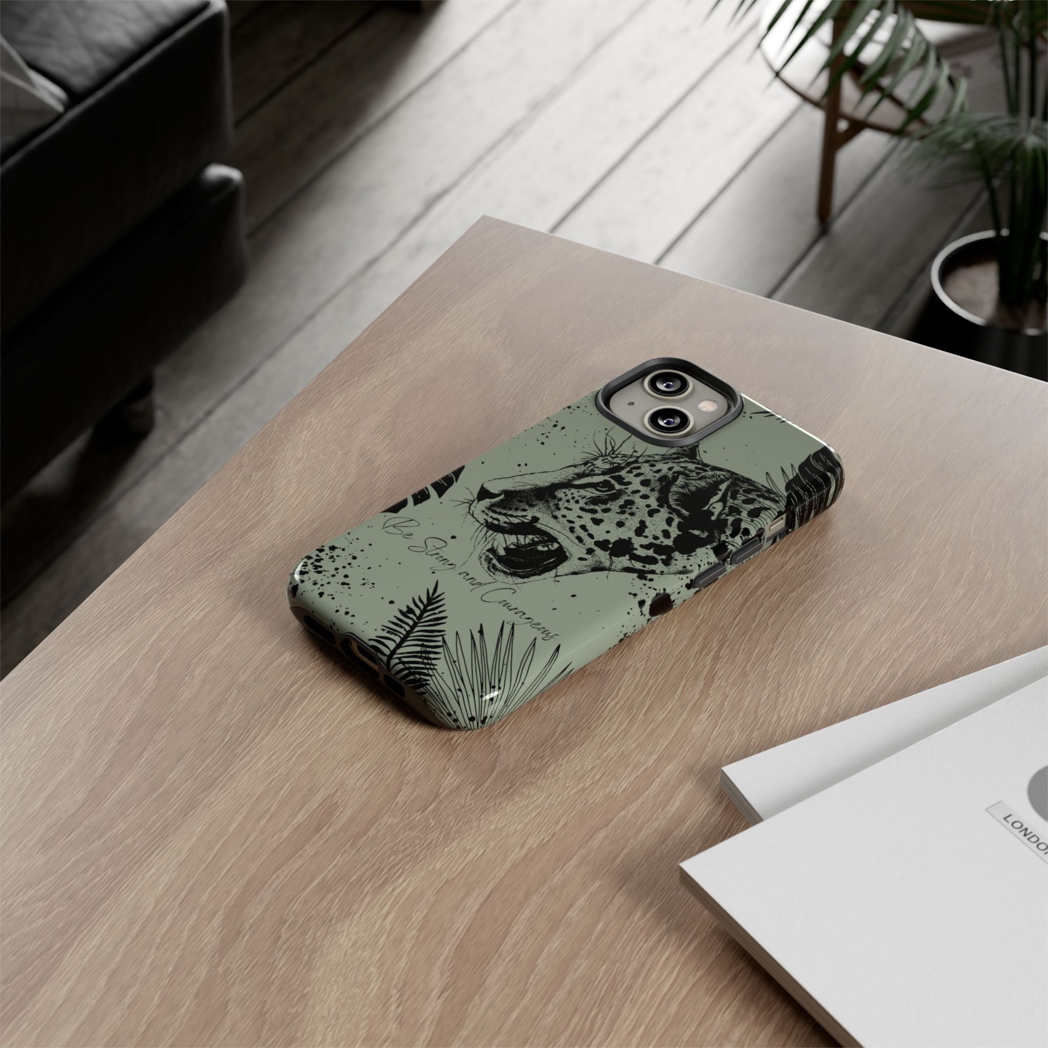Be Strong and Courageous Tough Phone Case (Mint Green)