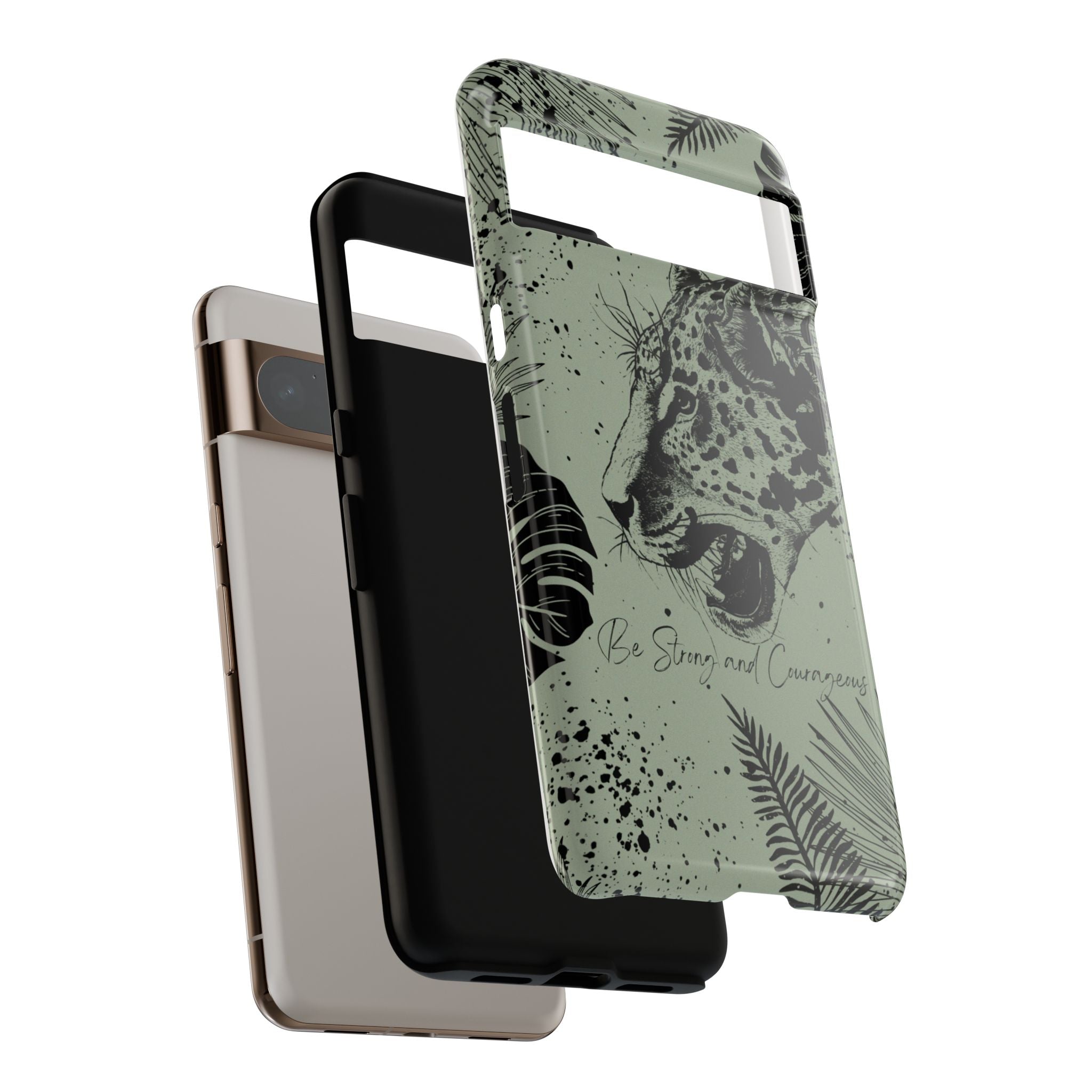 Be Strong and Courageous Tough Phone Case (Mint Green)
