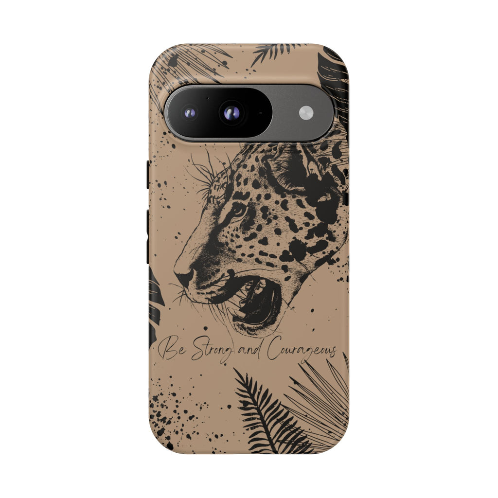 Be Strong and Courageous Tough Phone Case (Brown)