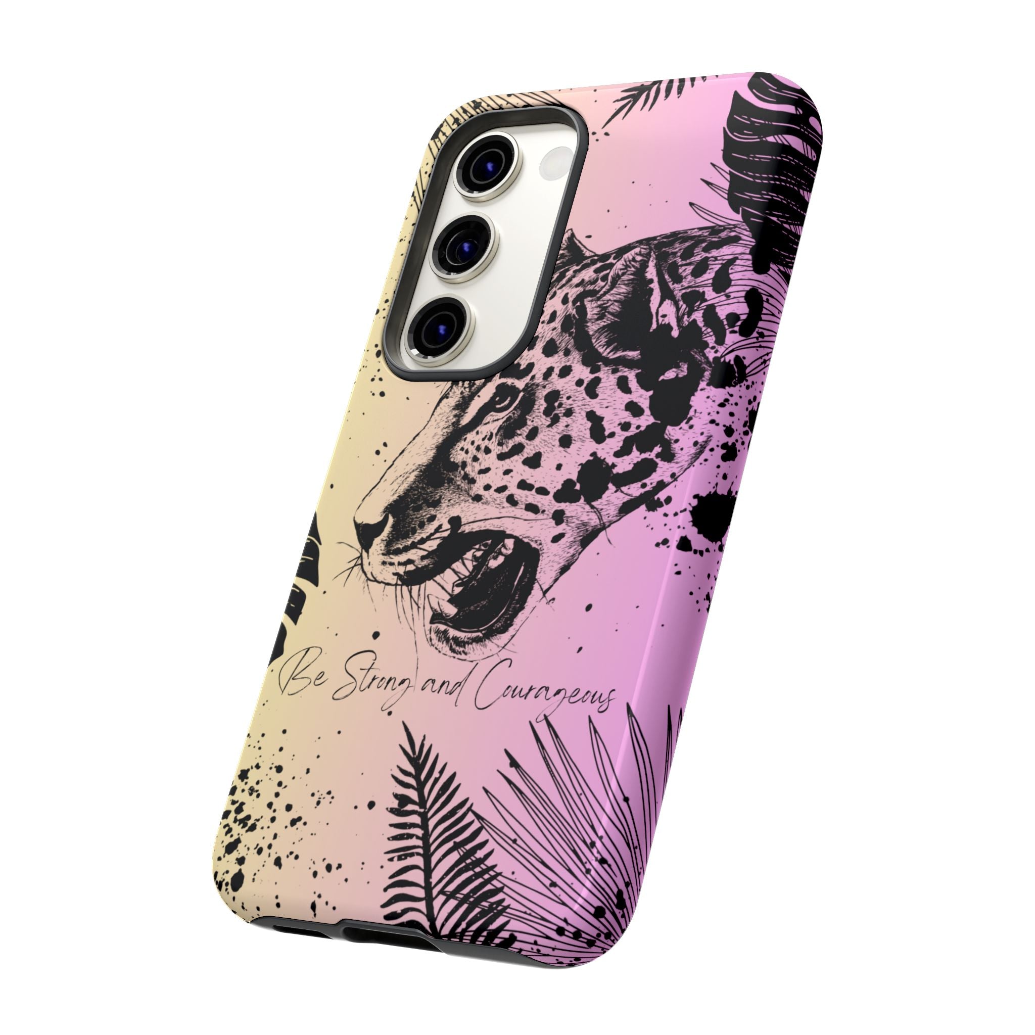 Be Strong and Courageous Tough Phone Case (Purple Hue)