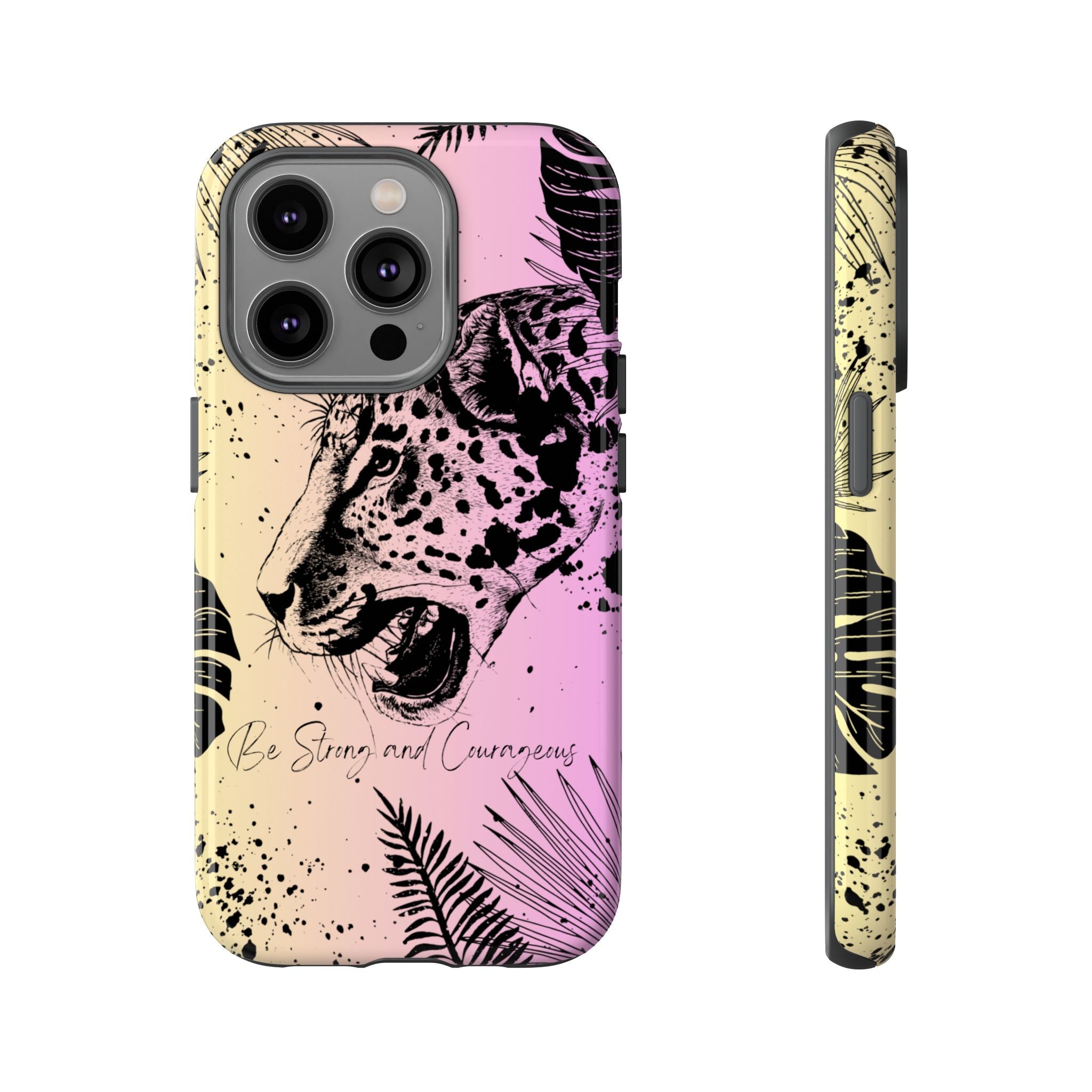 Be Strong and Courageous Tough Phone Case (Purple Hue)