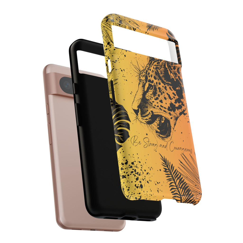 Be Strong and Courageous Tough Phone Case (Orange Hue)