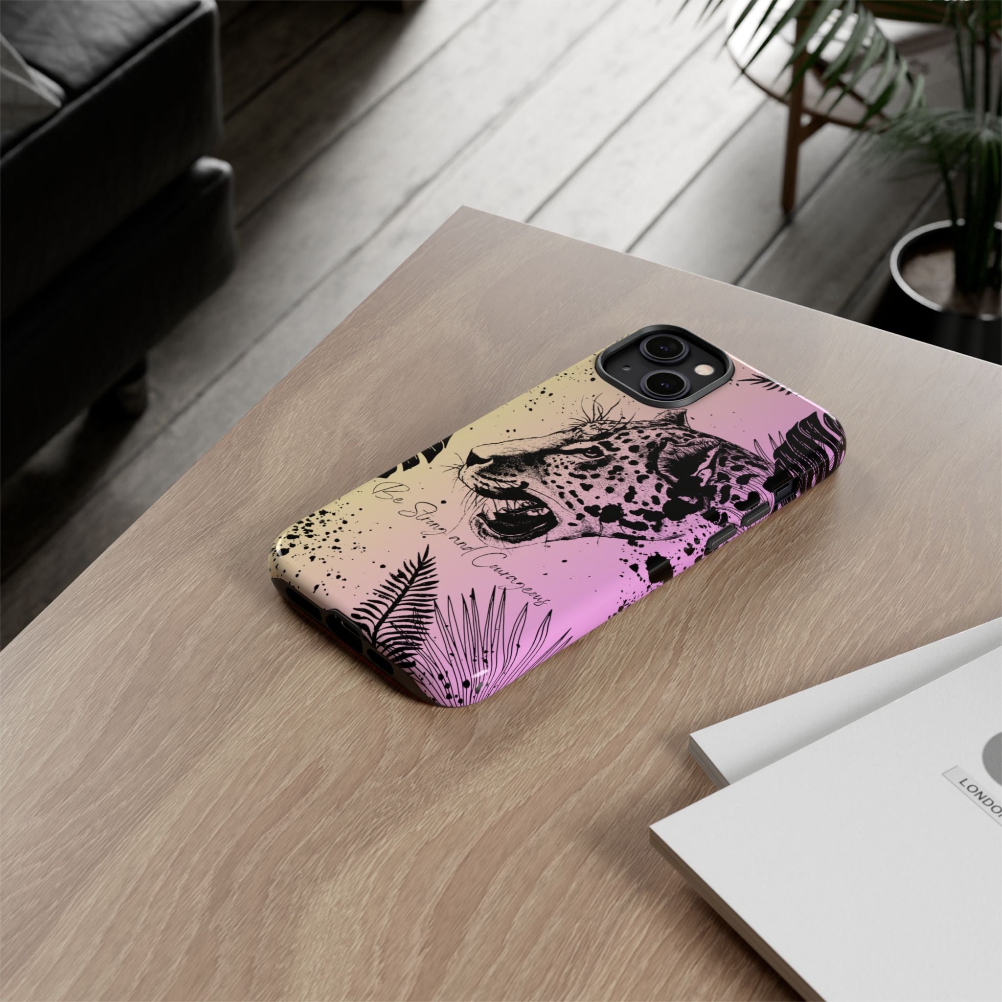 Be Strong and Courageous Tough Phone Case (Purple Hue)