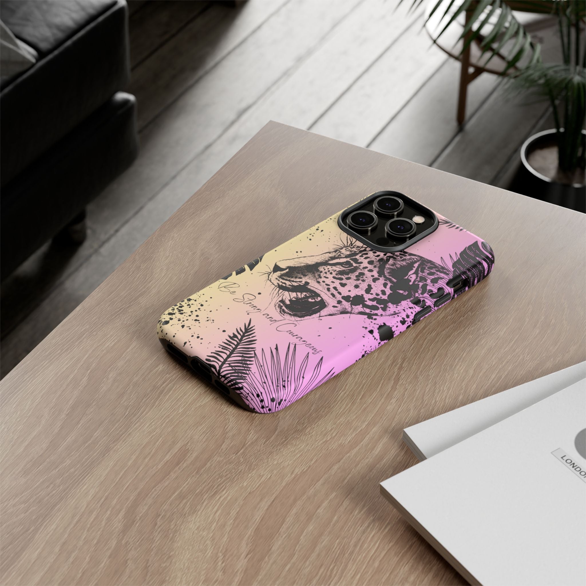 Be Strong and Courageous Tough Phone Case (Purple Hue)