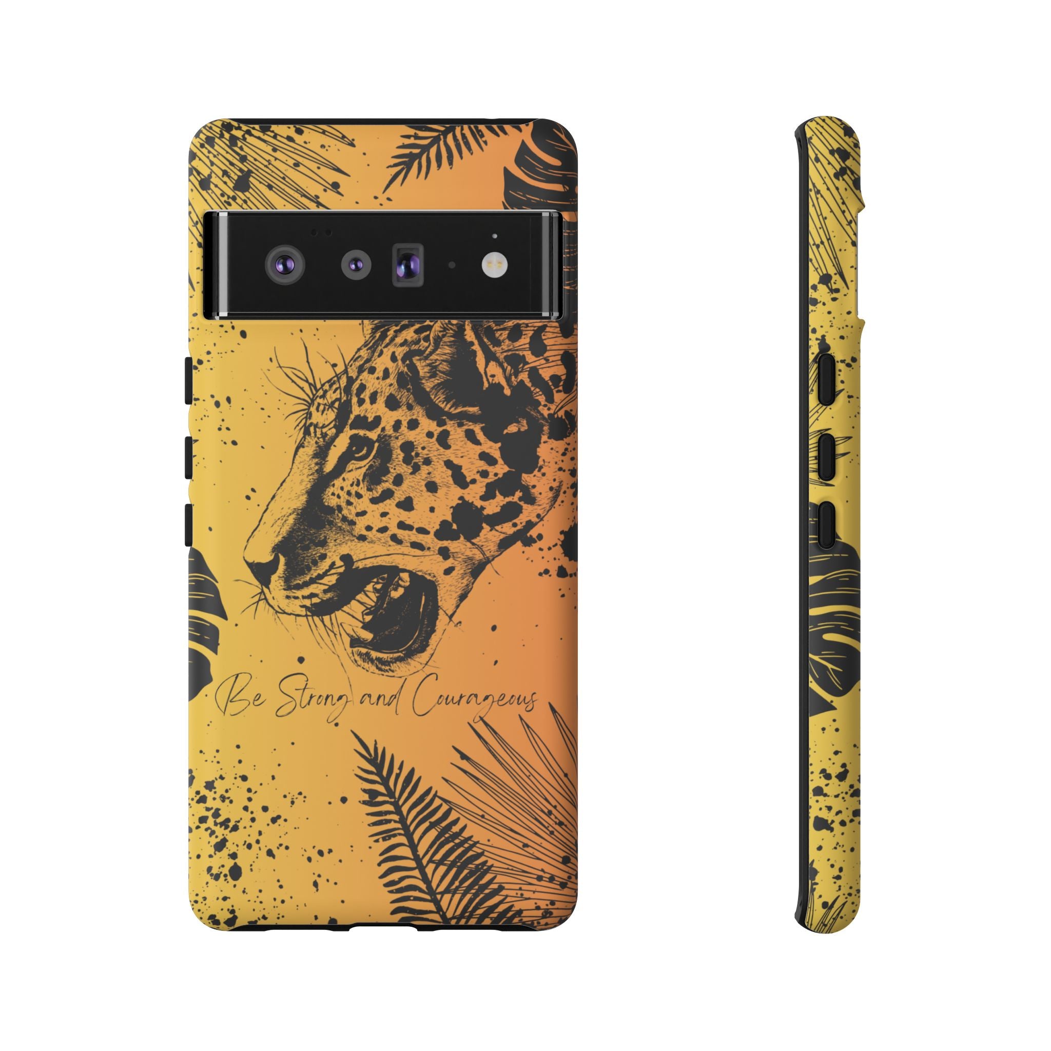 Be Strong and Courageous Tough Phone Case (Orange Hue)