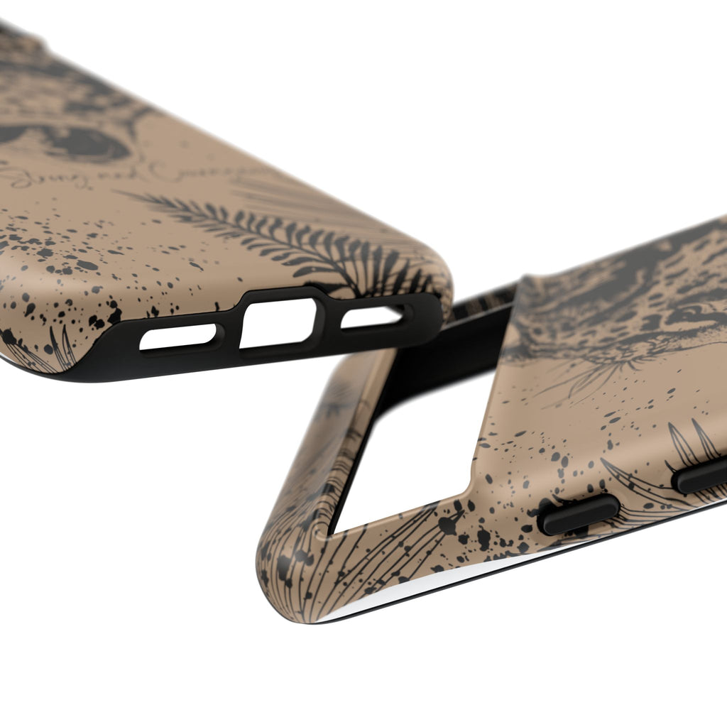 Be Strong and Courageous Tough Phone Case (Brown)