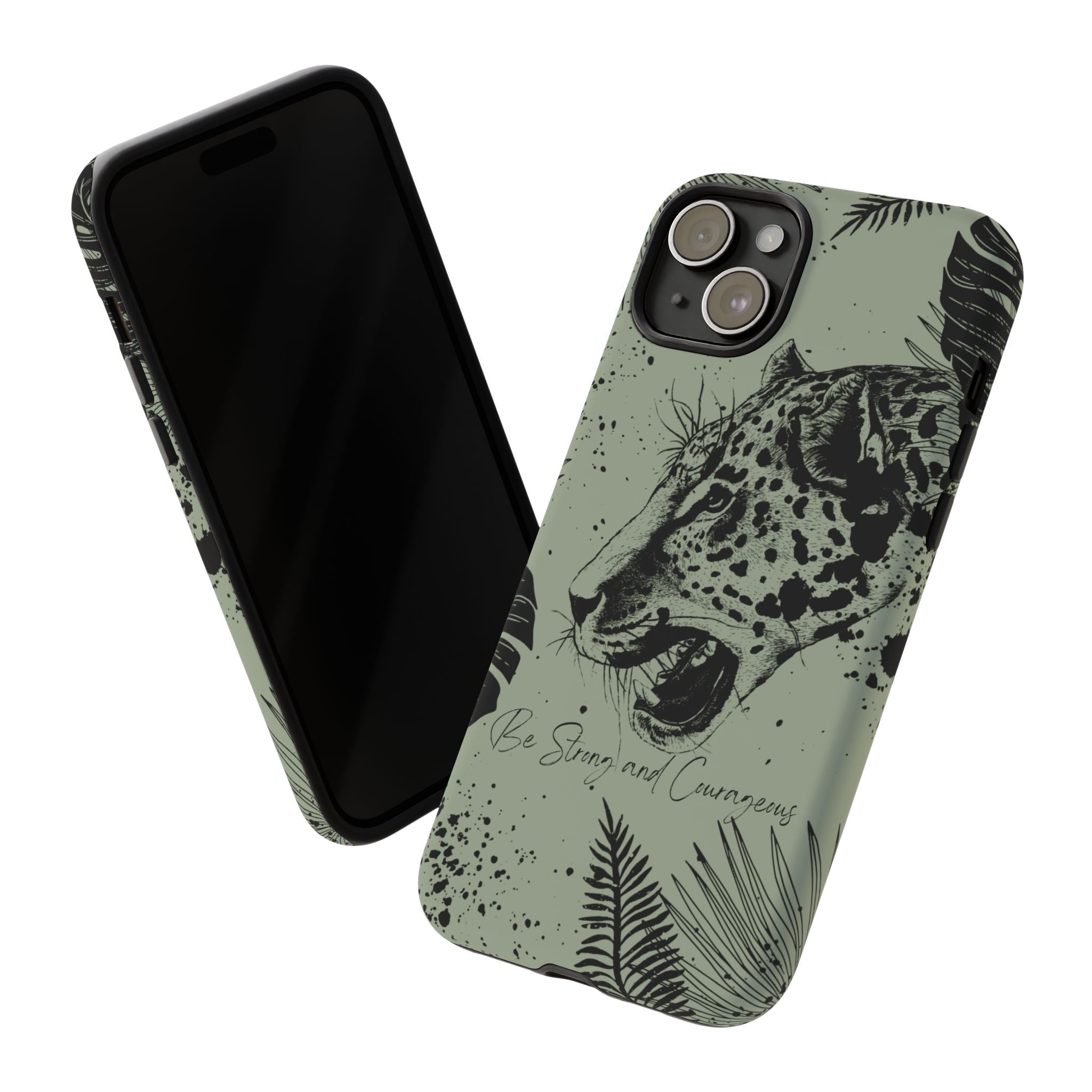 Be Strong and Courageous Tough Phone Case (Mint Green)