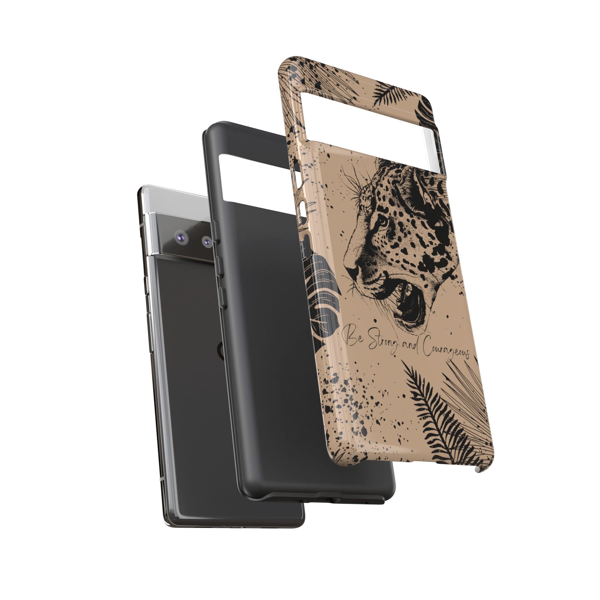 Be Strong and Courageous Tough Phone Case (Brown)